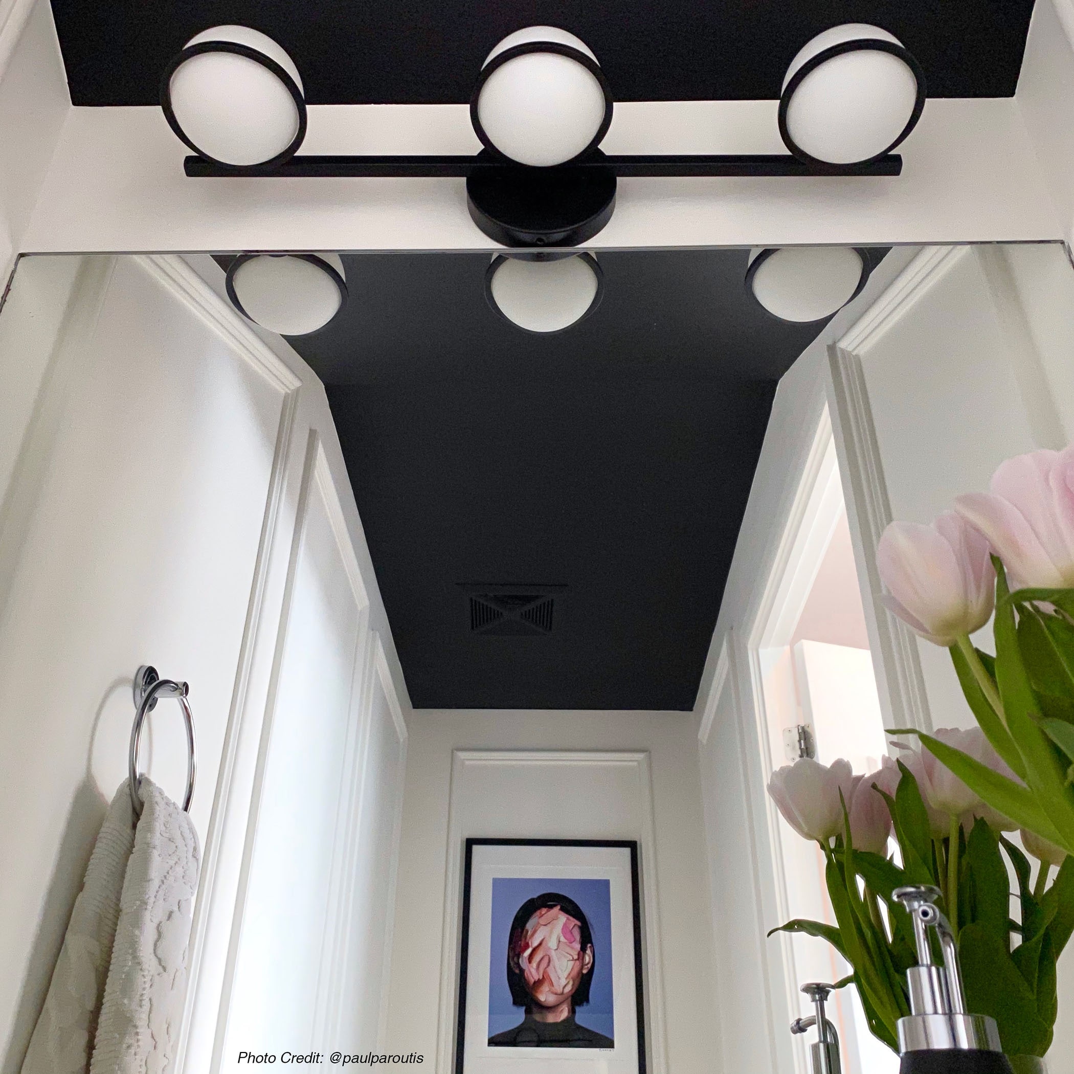 Sofia 23" Aged Brass Modern Vanity Light with Dimmable White Globes