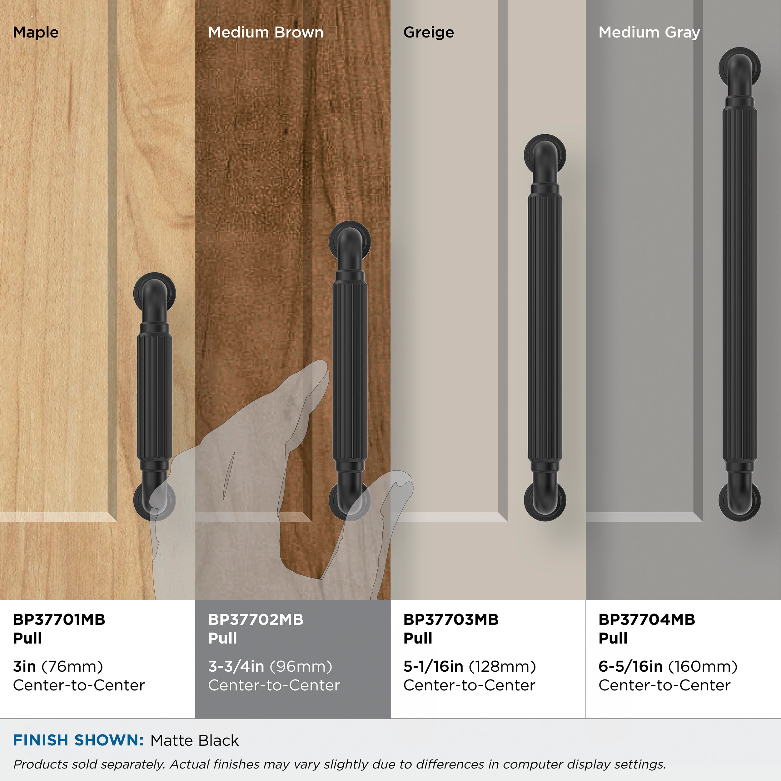 Amerock BP37702MB Cabinet-Pulls - View #7