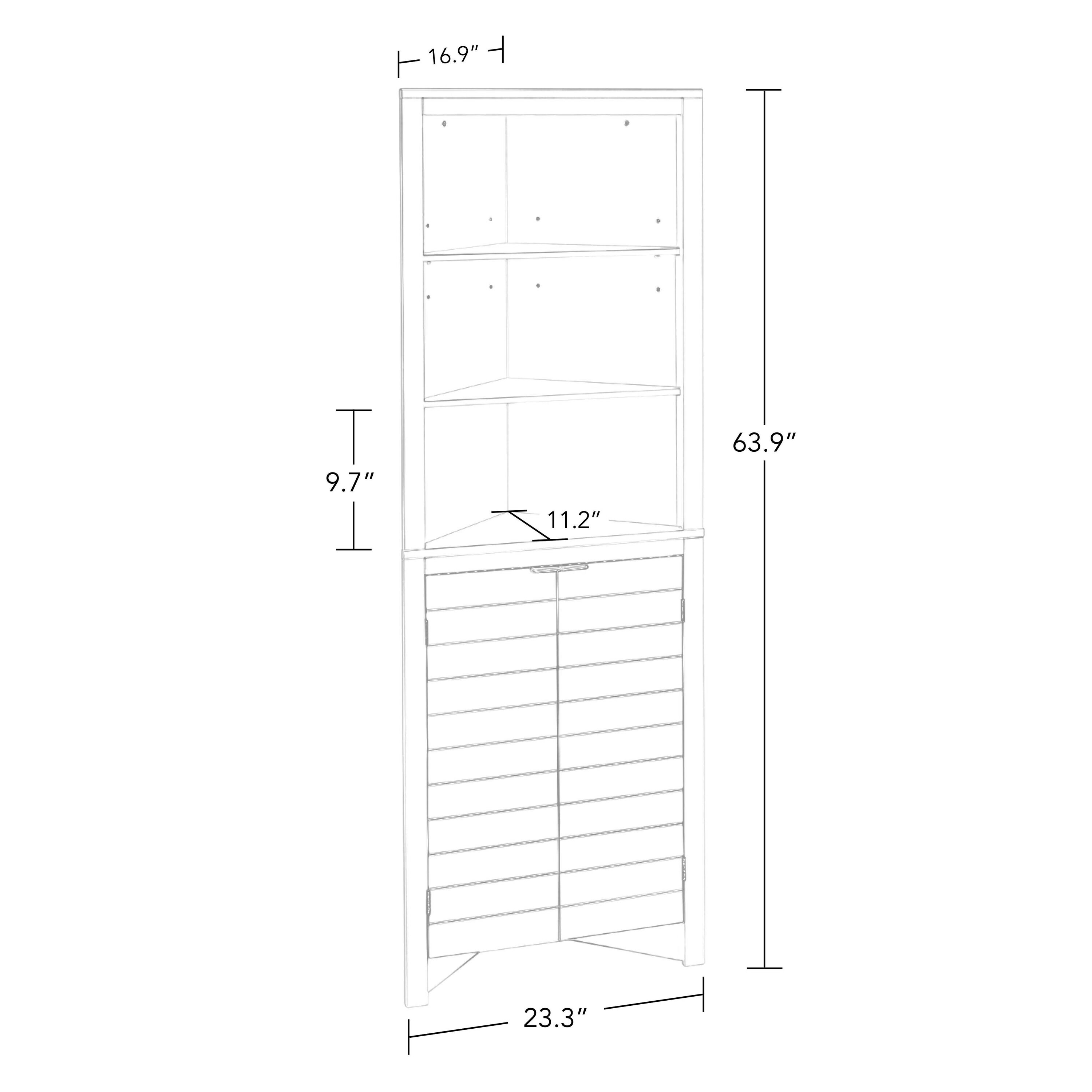 RiverRidge Madison 23.31-in x 63.88-in x 16.88-in Gray