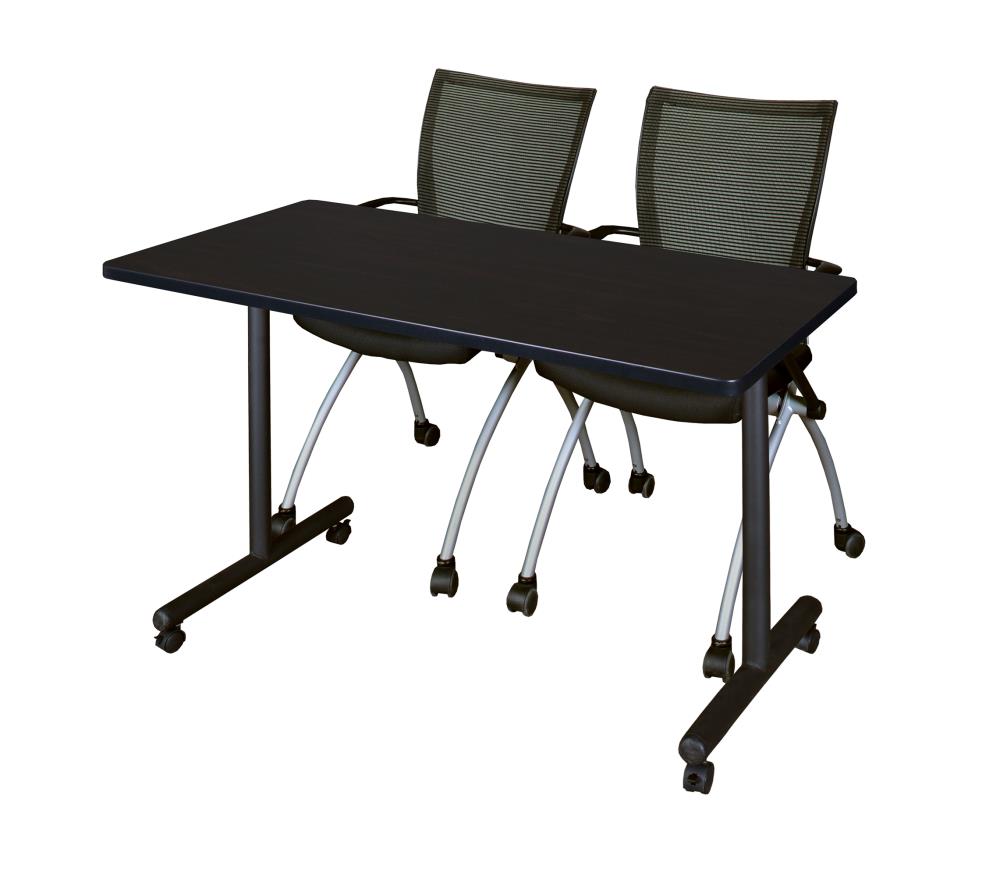 Regency MKTRCC4824MW09BK Training Brown 4-Person Training Table (48-in W x 29-in H)
