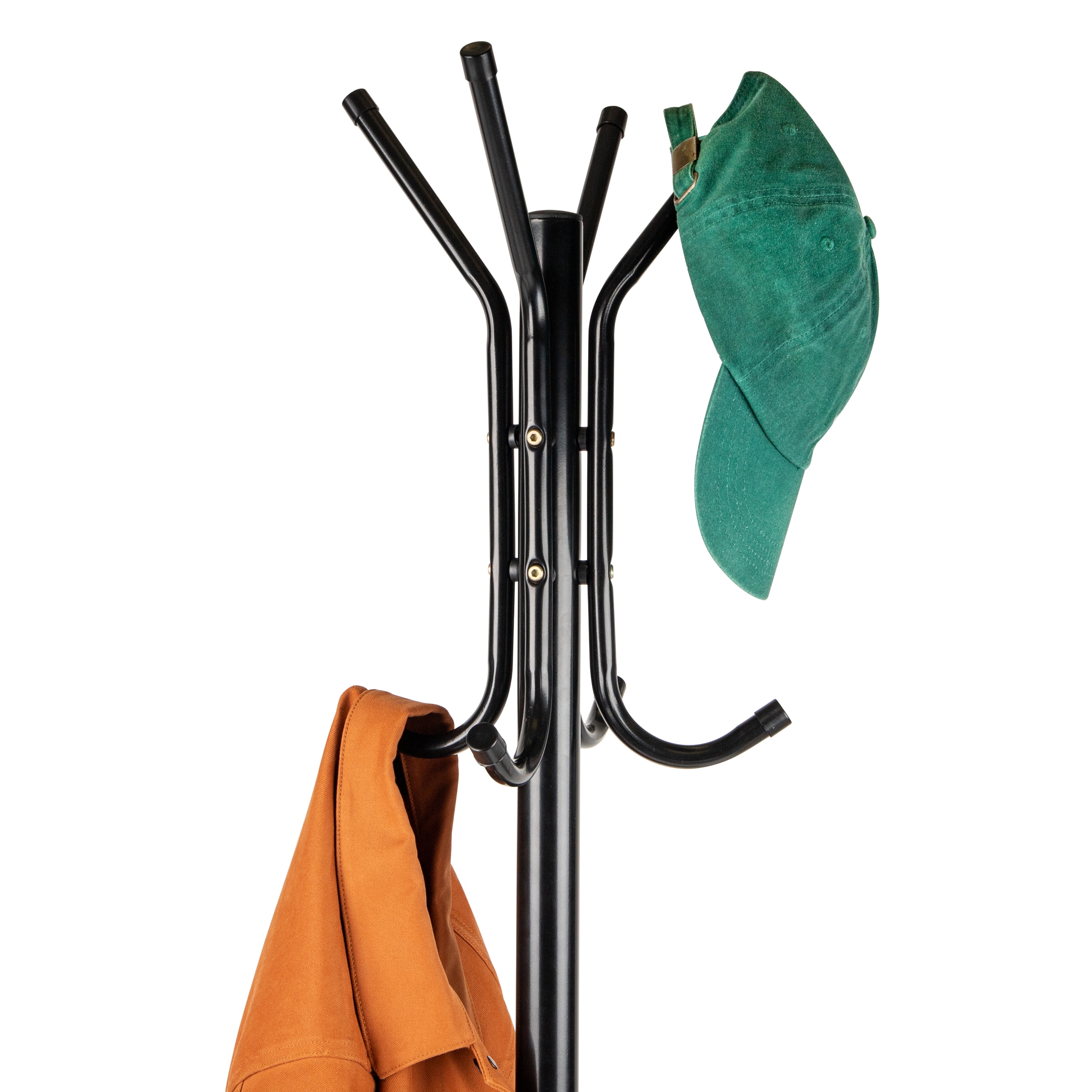 Mind Reader Traditional Black Coat Stand with 11 Hooks - Freestanding ...