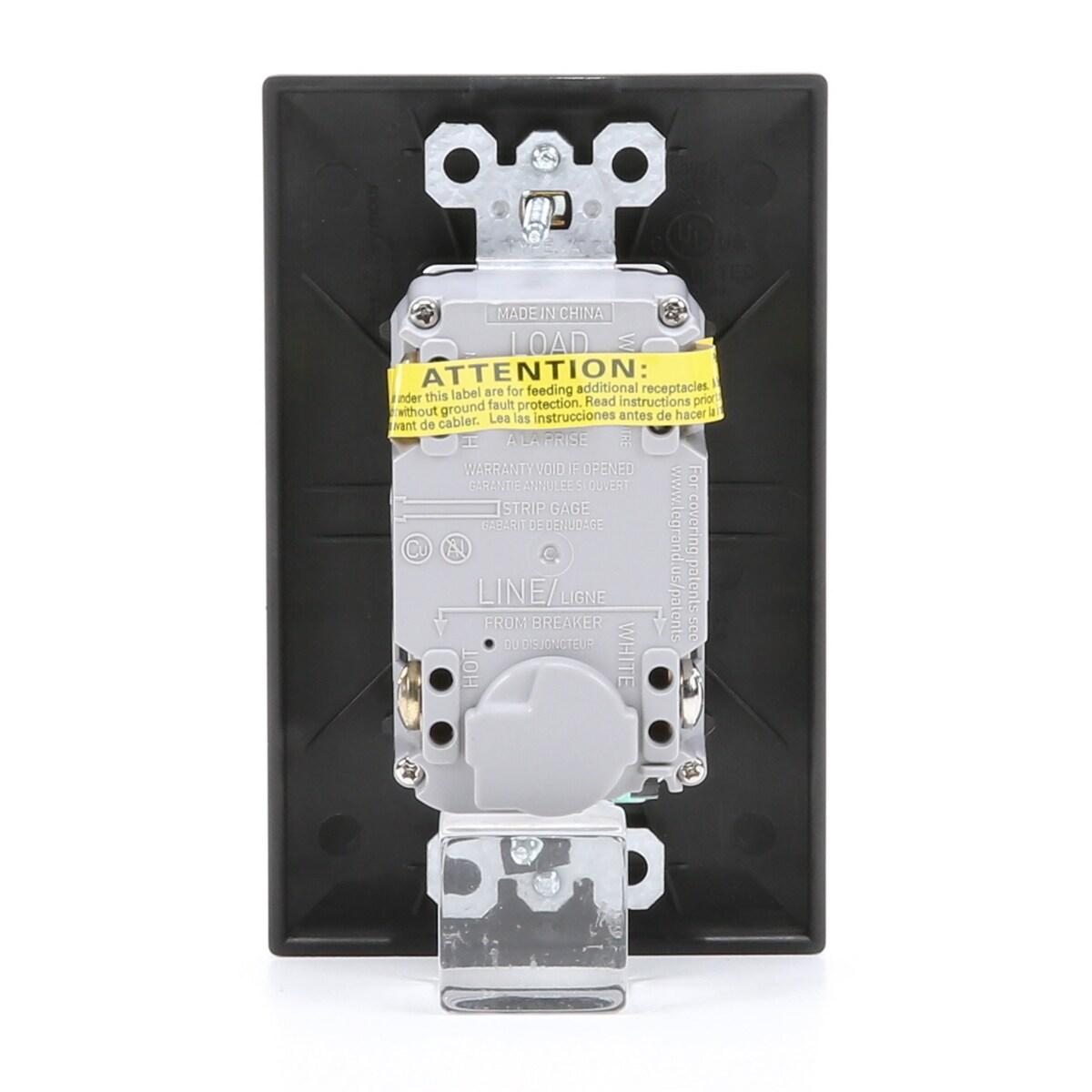 Legrand Radiant 15 Amp Residential Decorator Outlet Black At