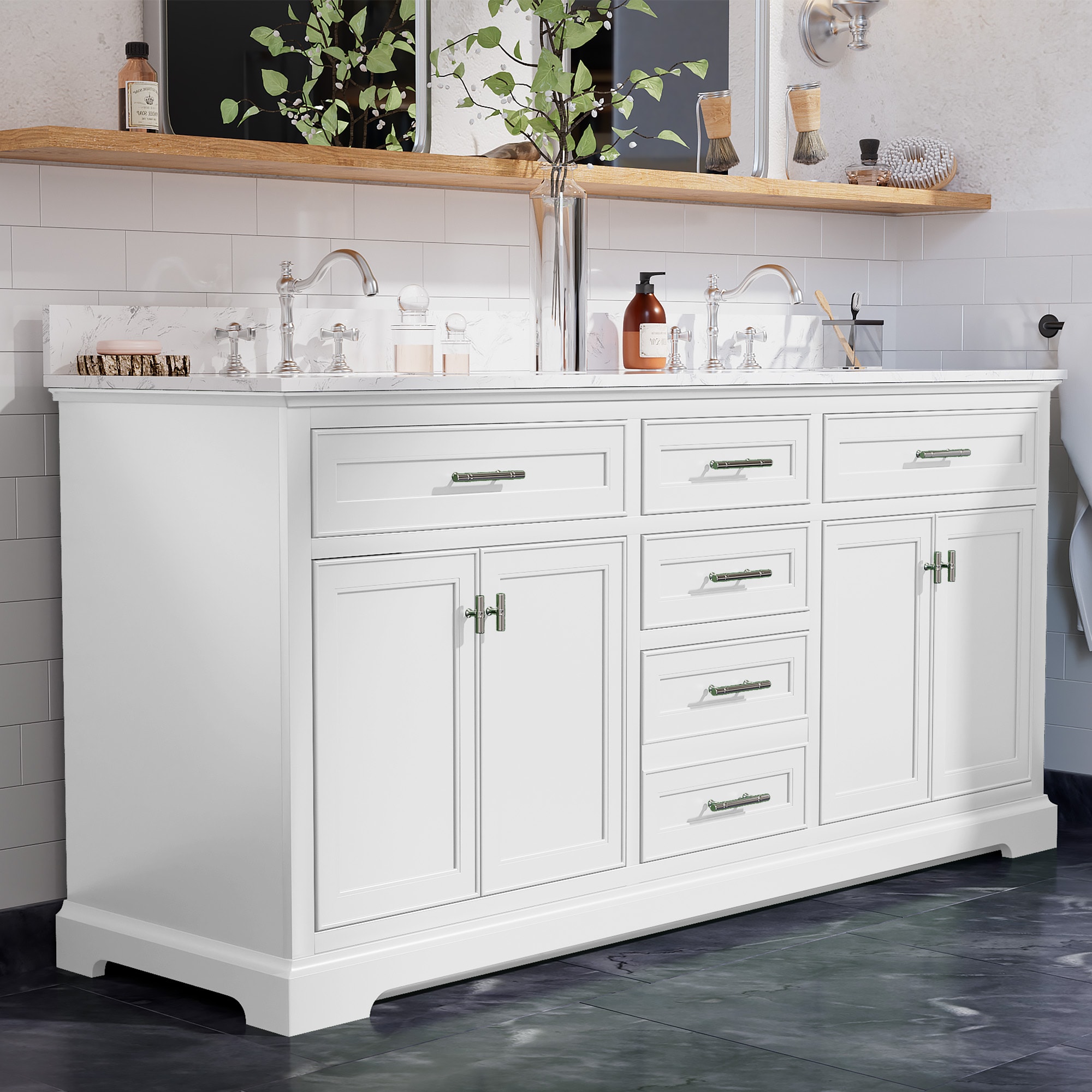 JEAREY DXRZJ-6S-YW Bath-Vanity-Combo - View #4