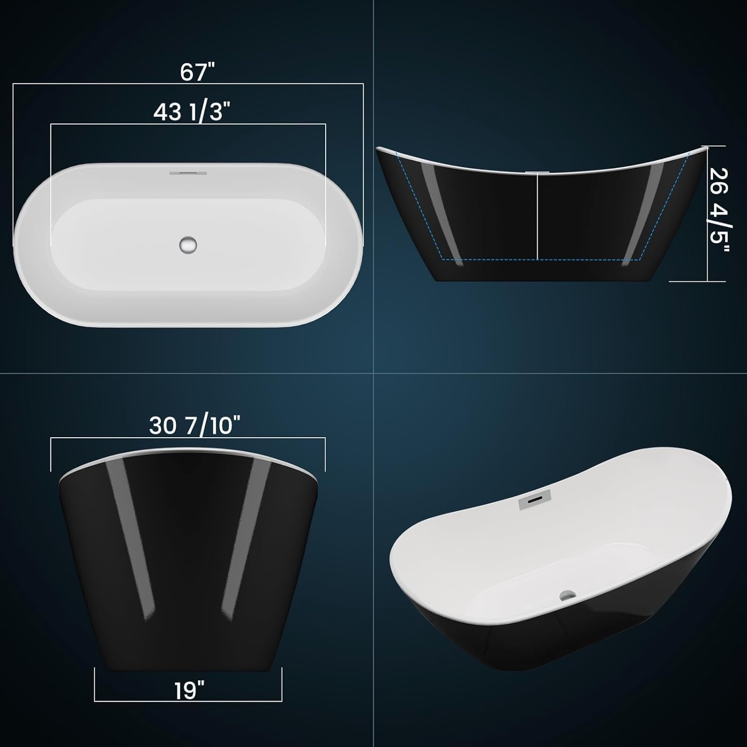 WhizMax PHO0ZSZQJ7V bathtubs - View #2