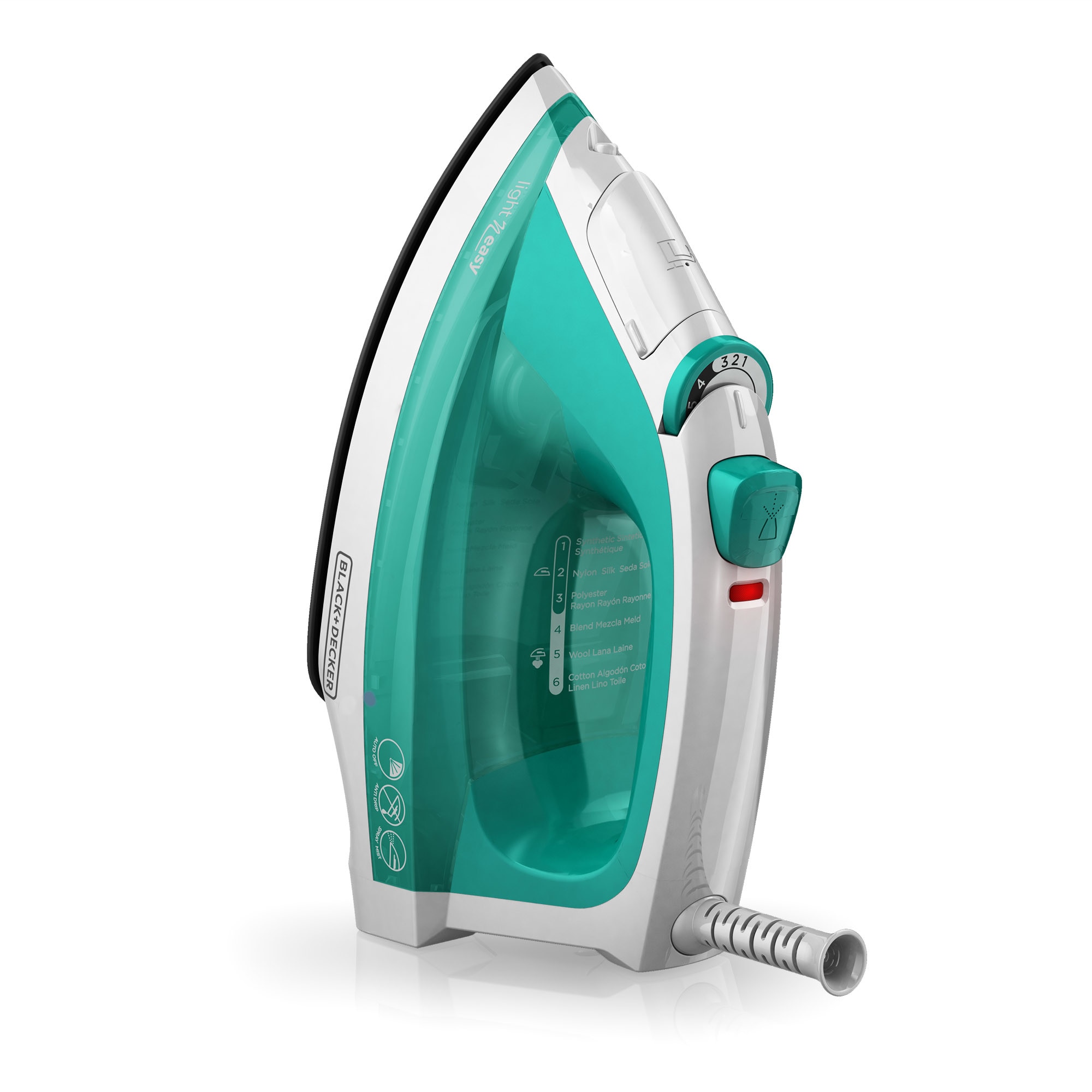 BLACK+DECKER Light 'N Easy Turquoise Auto-steam Iron Automatic