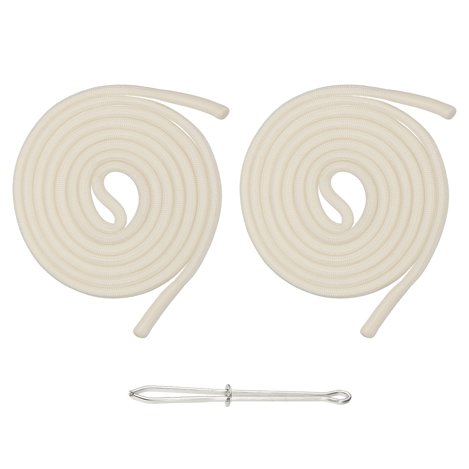Unique Bargains 2pcs 53Inch Drawstring Cords Replacement Drawstring Hoodie String Sewing Tool with Easy Threader for Hoodie Sweatpants Jackets Pants Hats Coats Bags Apricot #S26042400UX3495