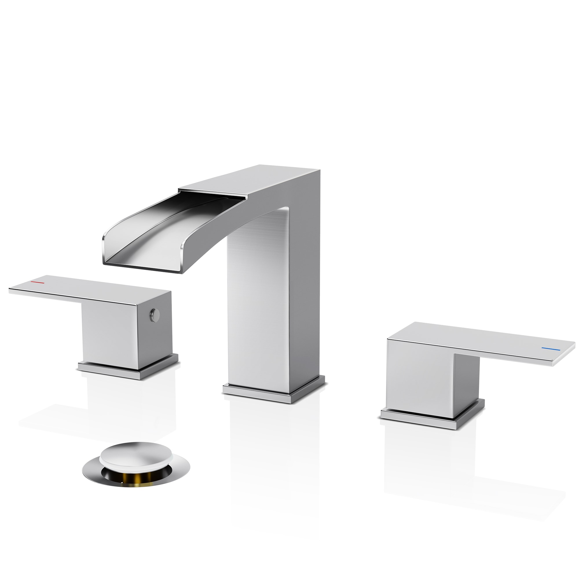 Brushed Nickel 8-Inch Widespread 2-Handle Bathroom Faucet