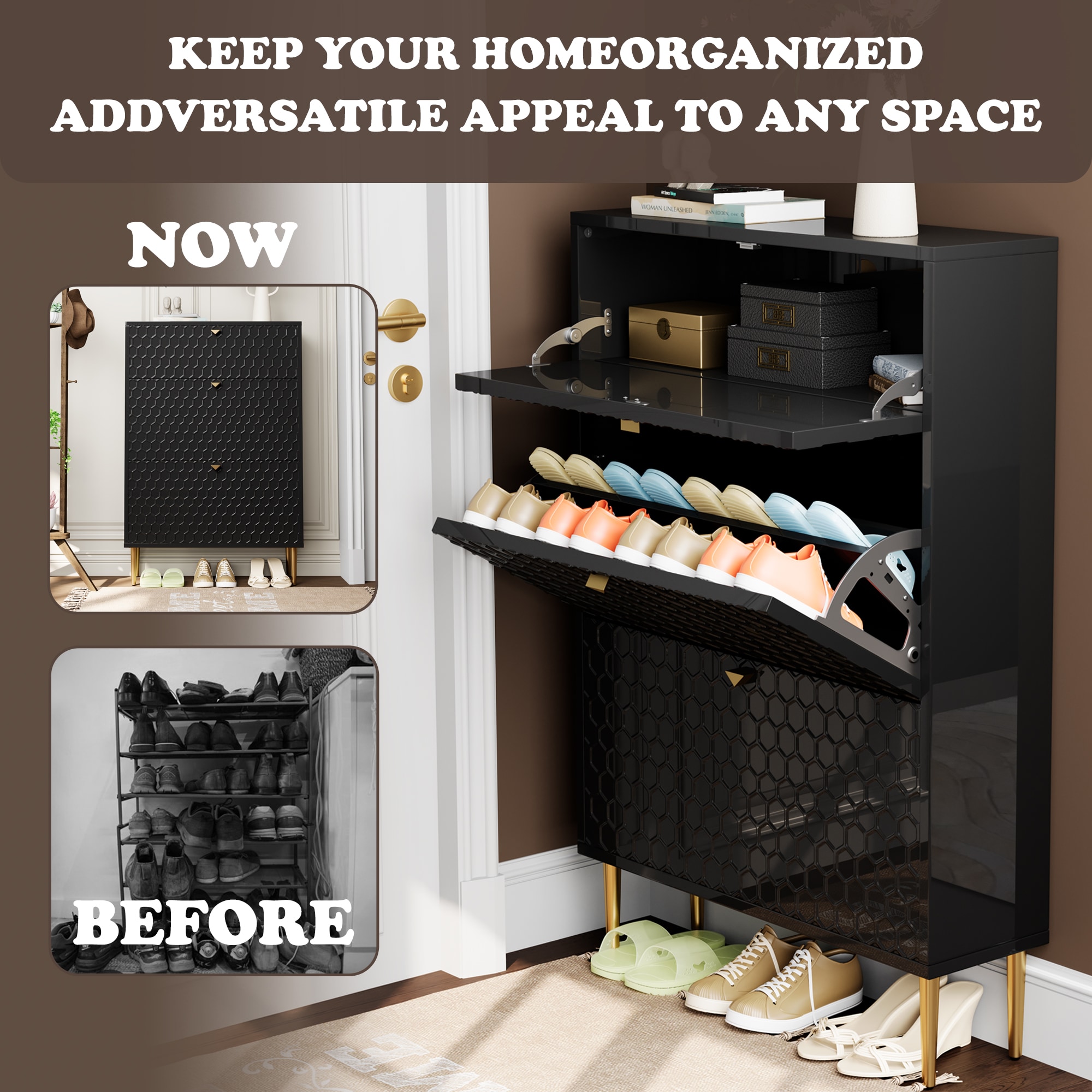 Clihome BL-BXG1-BK-N Shoe-Racks - View #10