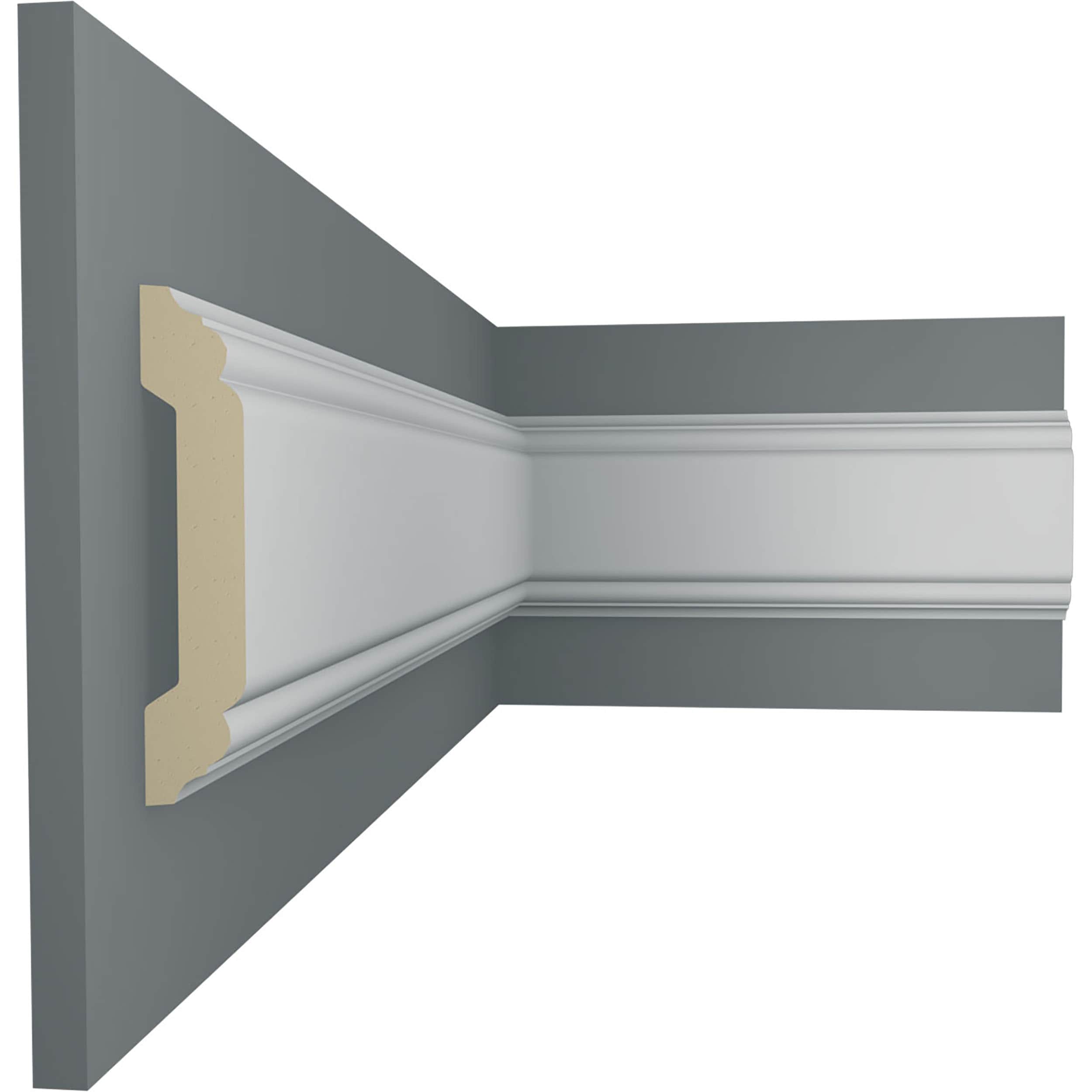 Classic Gray Urethane Crown Panel Moulding 94.5"