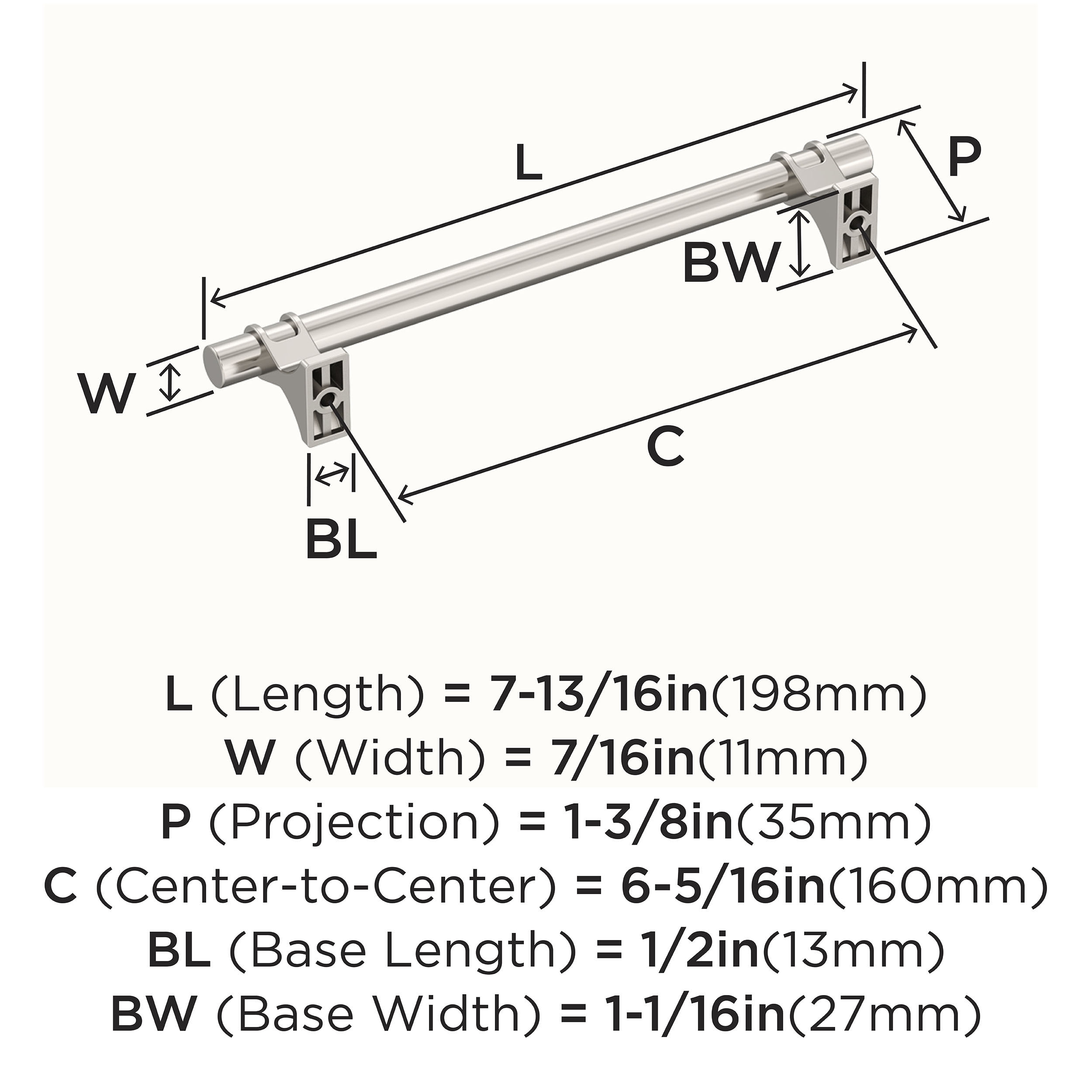 Amerock BP36607PN Cabinet-Pulls - View #3