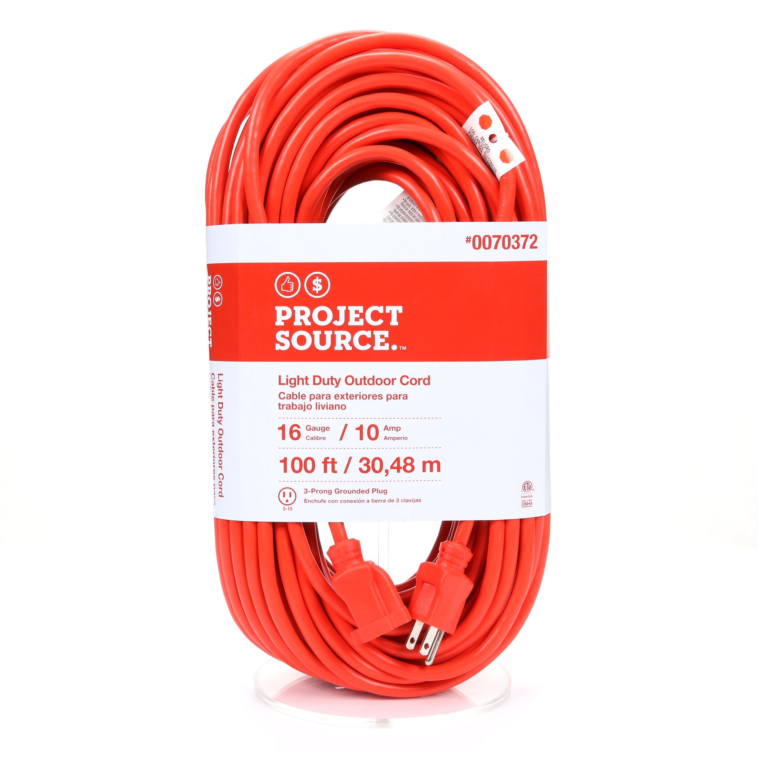 Cord Ext14/3x100ft Red 