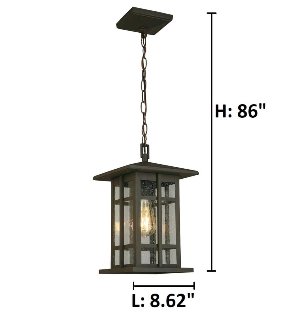 EGLO Arlington Creek Bronze Transitional Clear Glass Lantern Medium ...