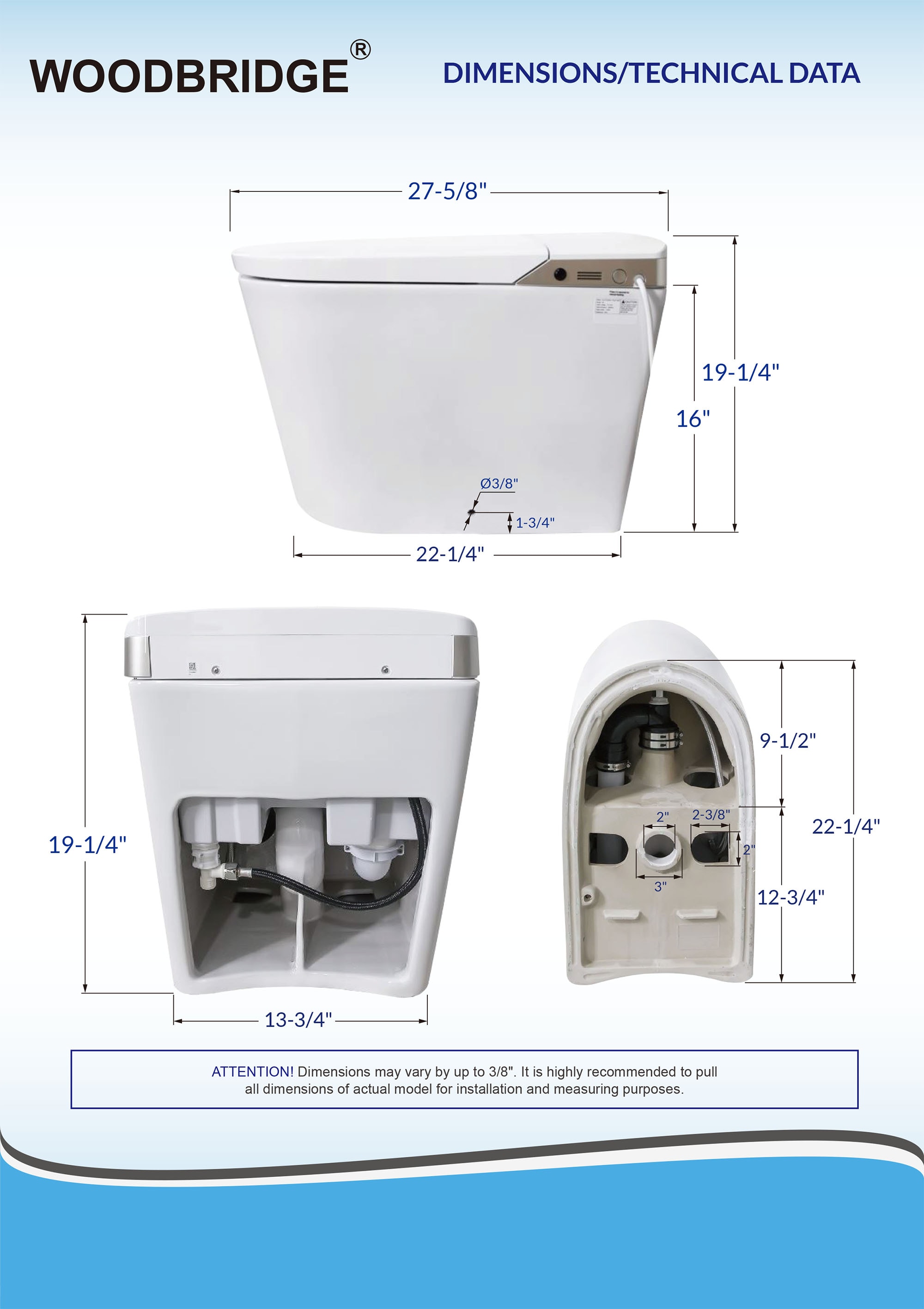 ᐅ【WOODBRIDGE B0930S Smart Bidet Toilet with 1.28 GPF Dua Flush Auto Open &  Close, Auto Flush,Foot Sensor Flush, 1000 Gram MaP Flushing Score,LED  Display, Chair Height Design and Cleaning Foam Dispenser-WOODBRIDGE】
