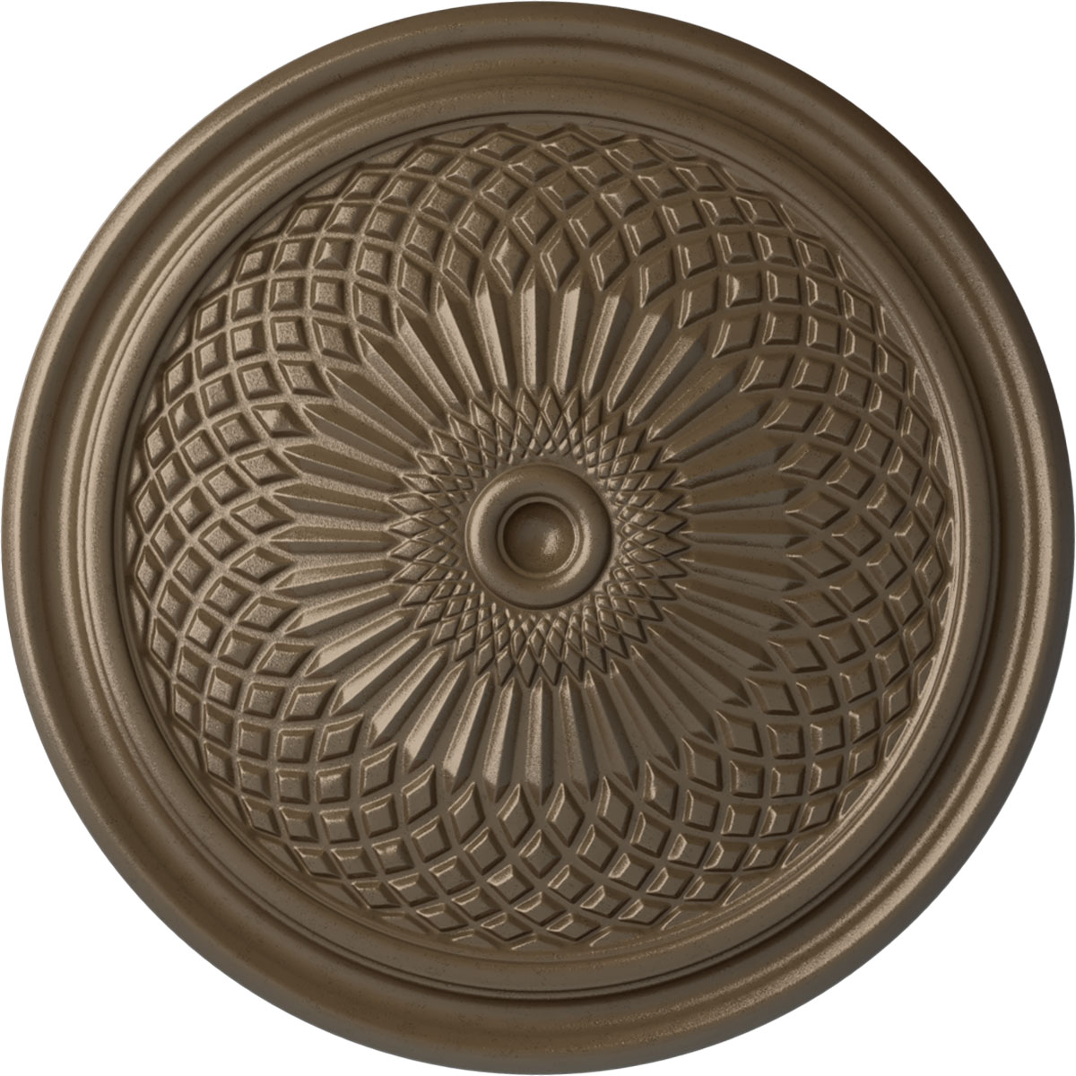 Ekena Millwork CM22TNWSS Trinity 22-in W x 22-in L Painted Warm Silver Polyurethane Whole Ceiling Medallion