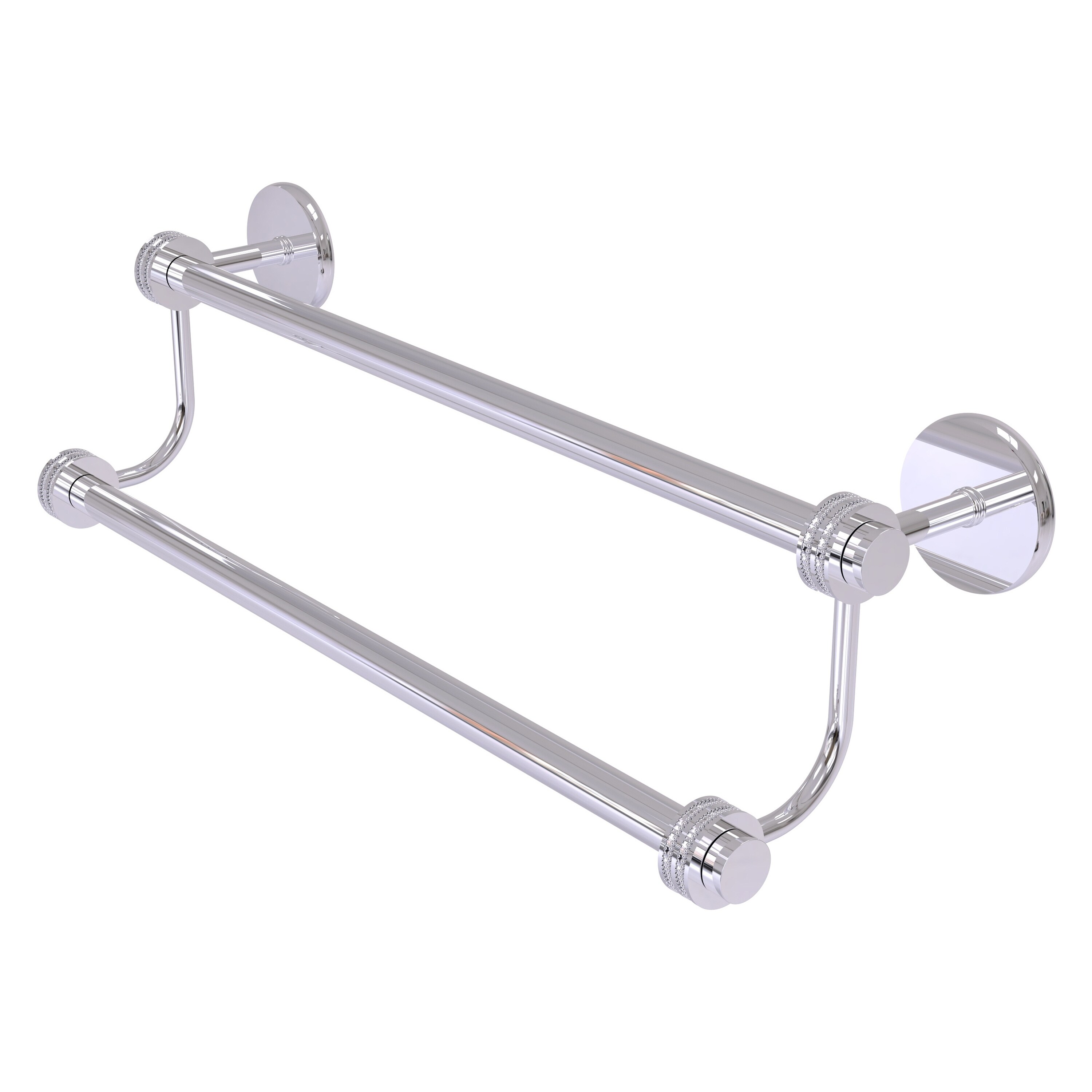 Allied Brass 7272D/24-PC Satellite Orbit Two 24-in double Polished Chrome Wall mount Double Towel Bar
