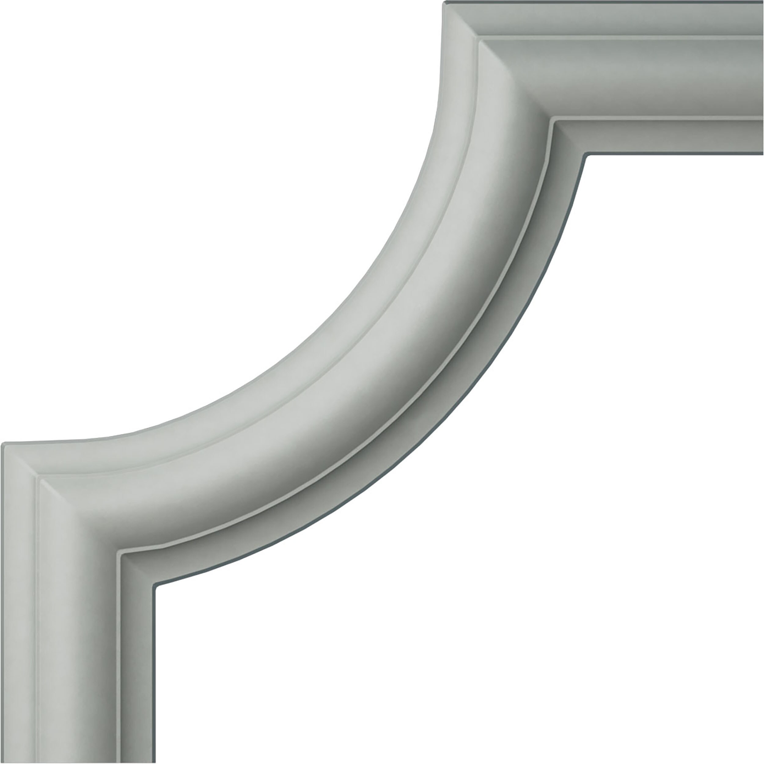 Ekena Millwork PML08X08AS-2 Ashford II Primed Urethane 169244 Panel corner Picture Frame Moulding