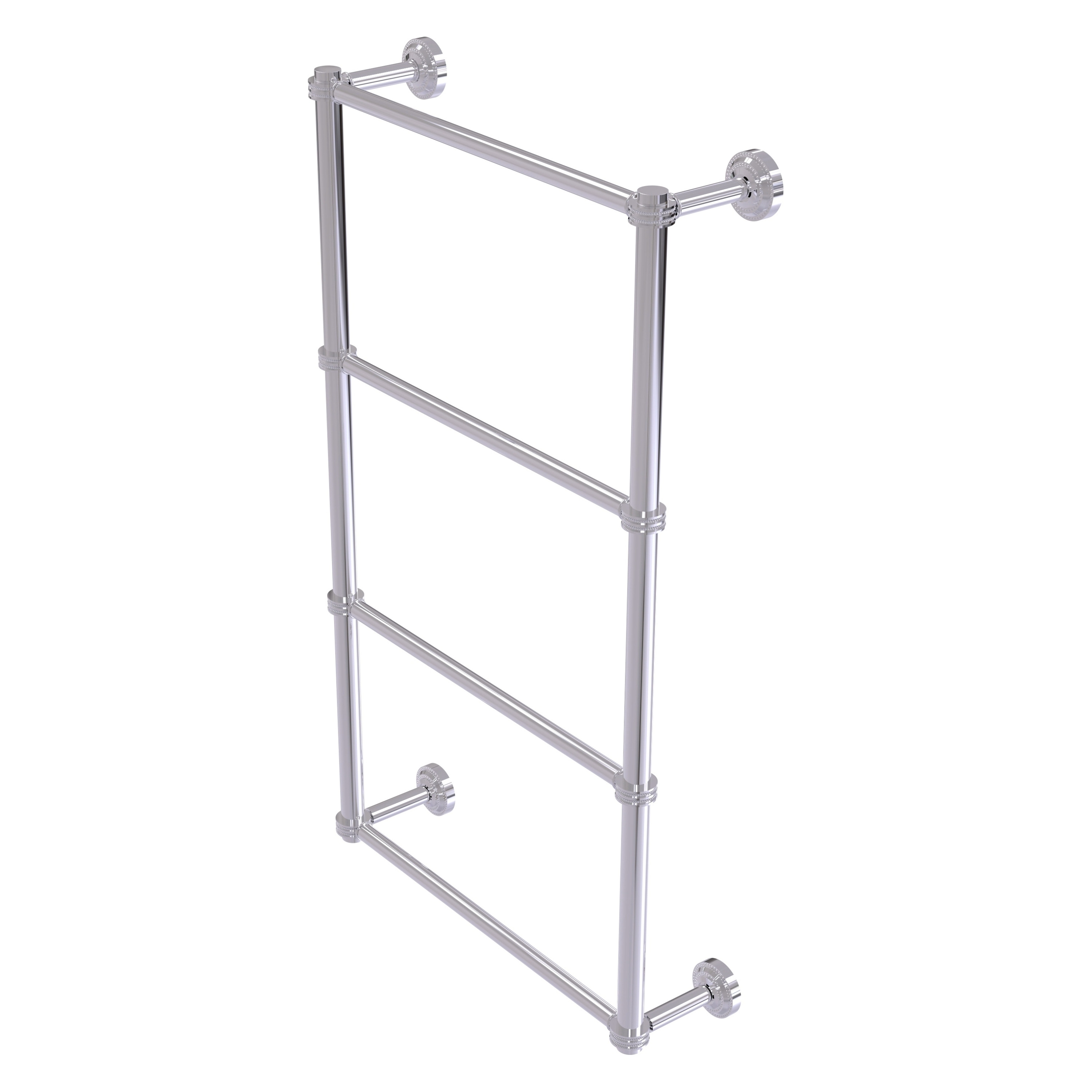 Allied Brass DT-28D-30-PC Dottingham 30-in double Polished Chrome Wall mount 4-tier Towel Bar
