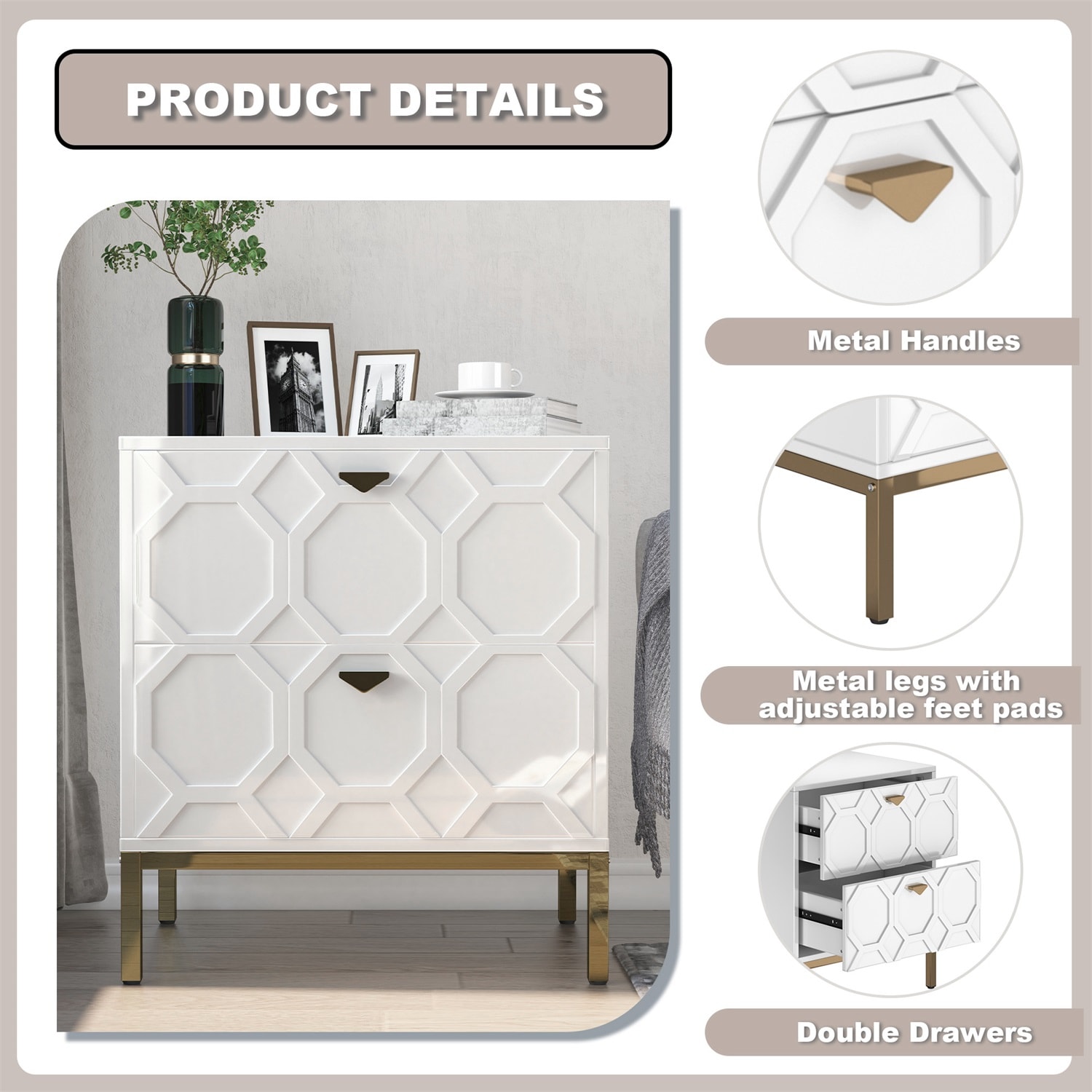Mondawe MO-JH-009013-WH nightstands - View #4