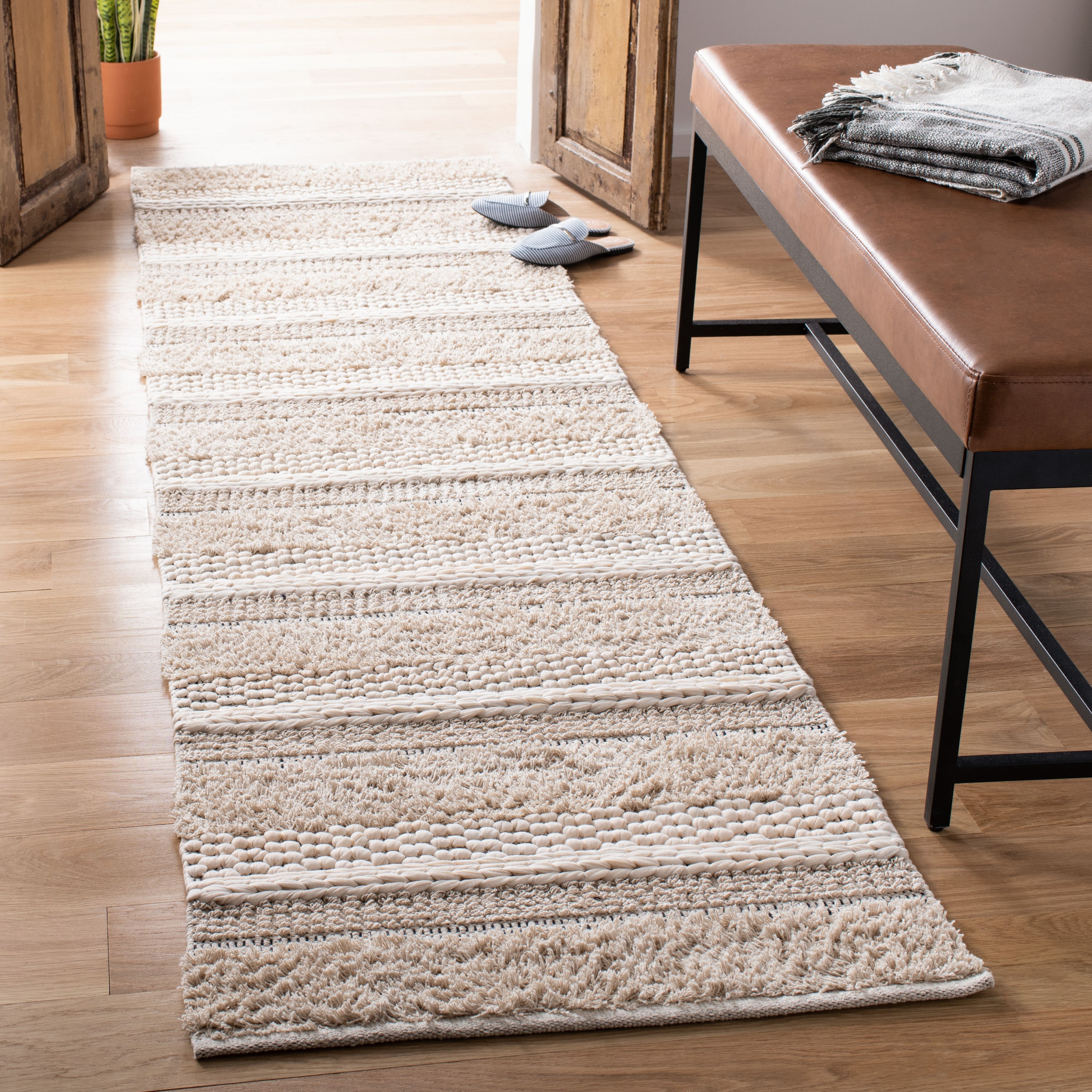 Brooks Rustic Lodge Border Area Rugs