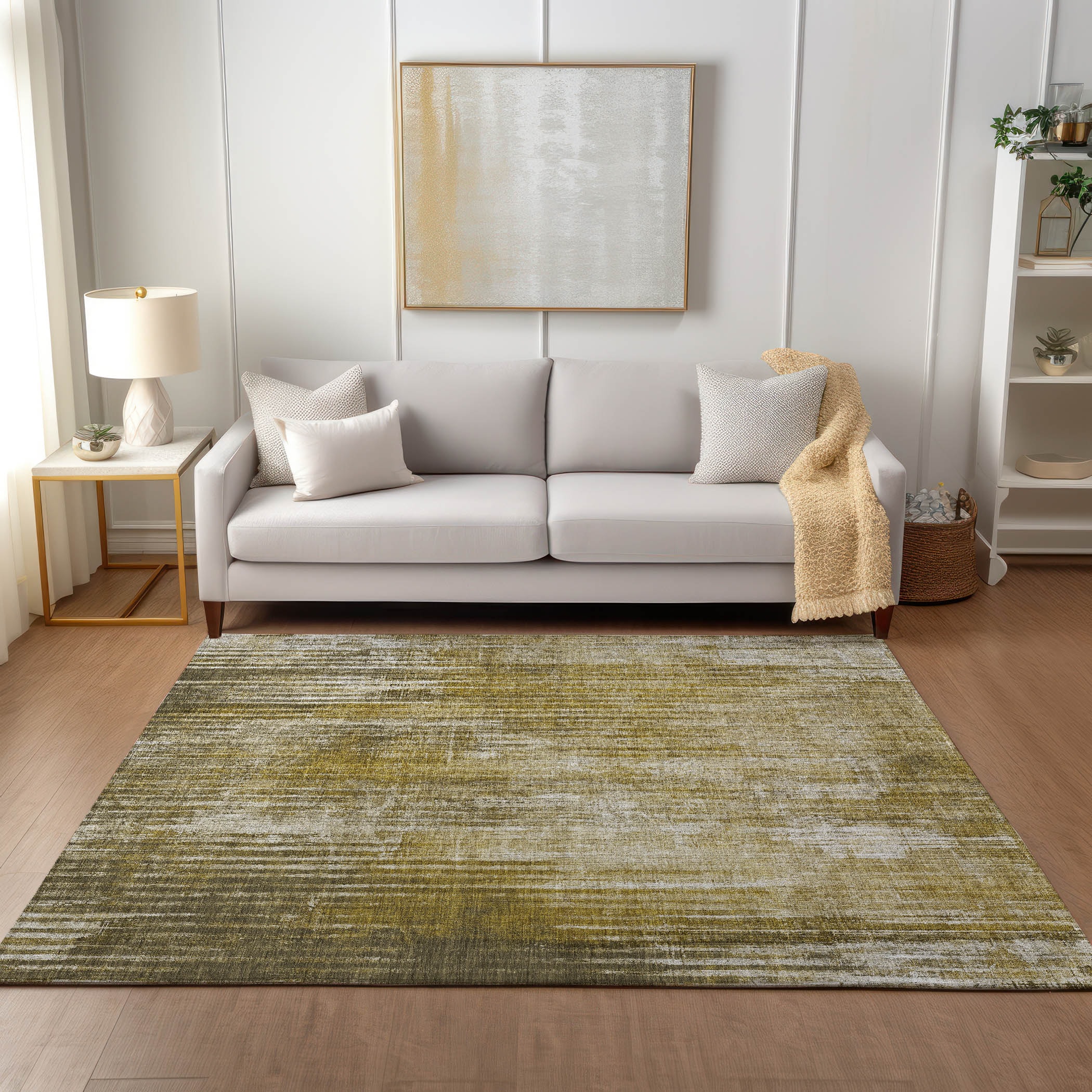 Addison Rugs ACN582BR30X46 Chantille ACN582BR 2 x 3 (ft) Polyester Brown Rectangular Indoor/Outdoor Ikat Machine washable Area rug
