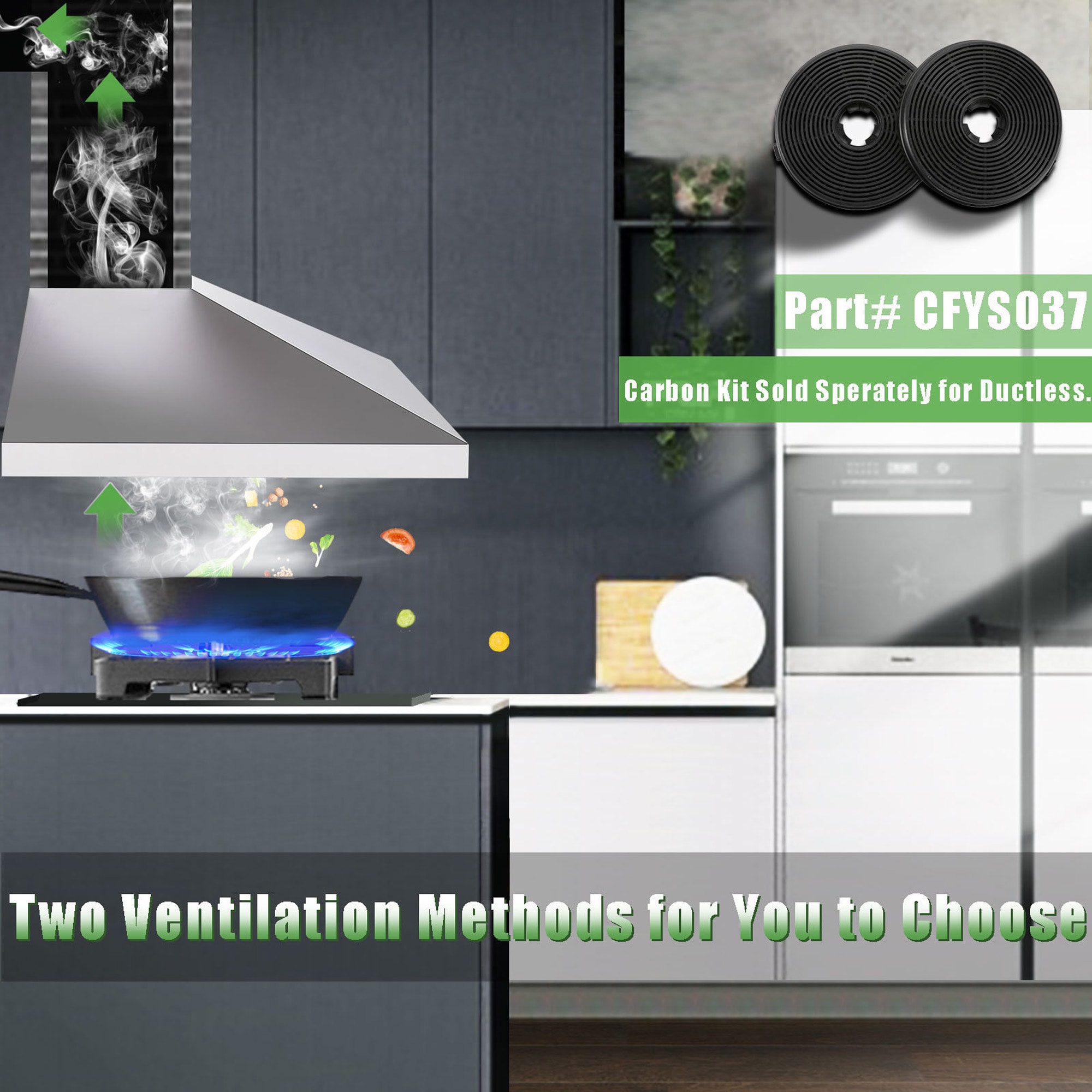 Damerin IU-RD20 Wall-Mounted-Range-Hoods - View #18