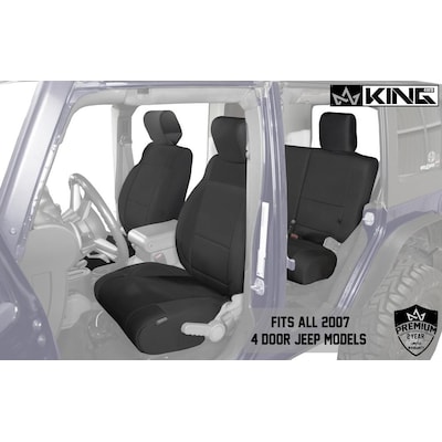 King 4WD Neoprene Seat Covers, Black/Black- JK 4 Door 2007 in the Car Seat  Covers department at 