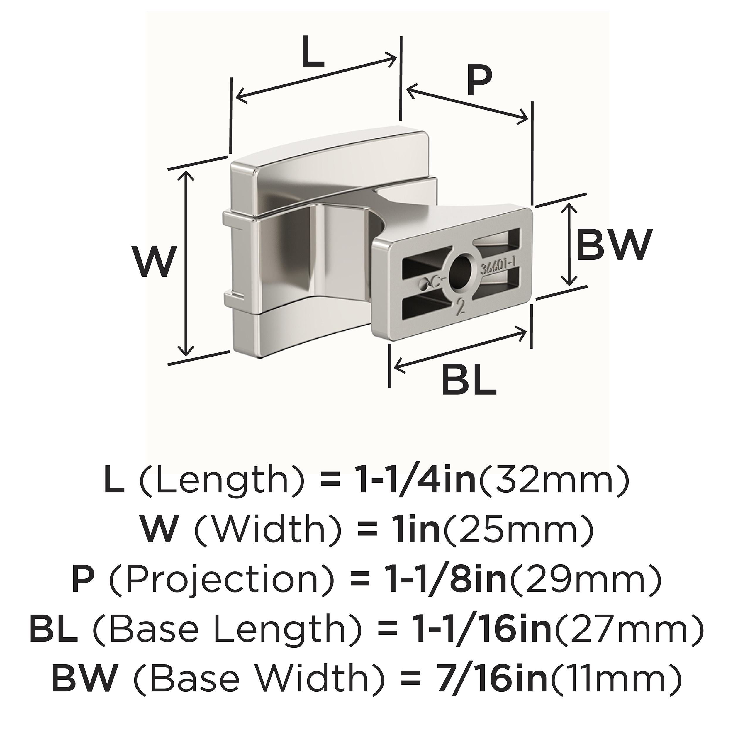 Amerock BP36601PN Cabinet-Knobs - View #4