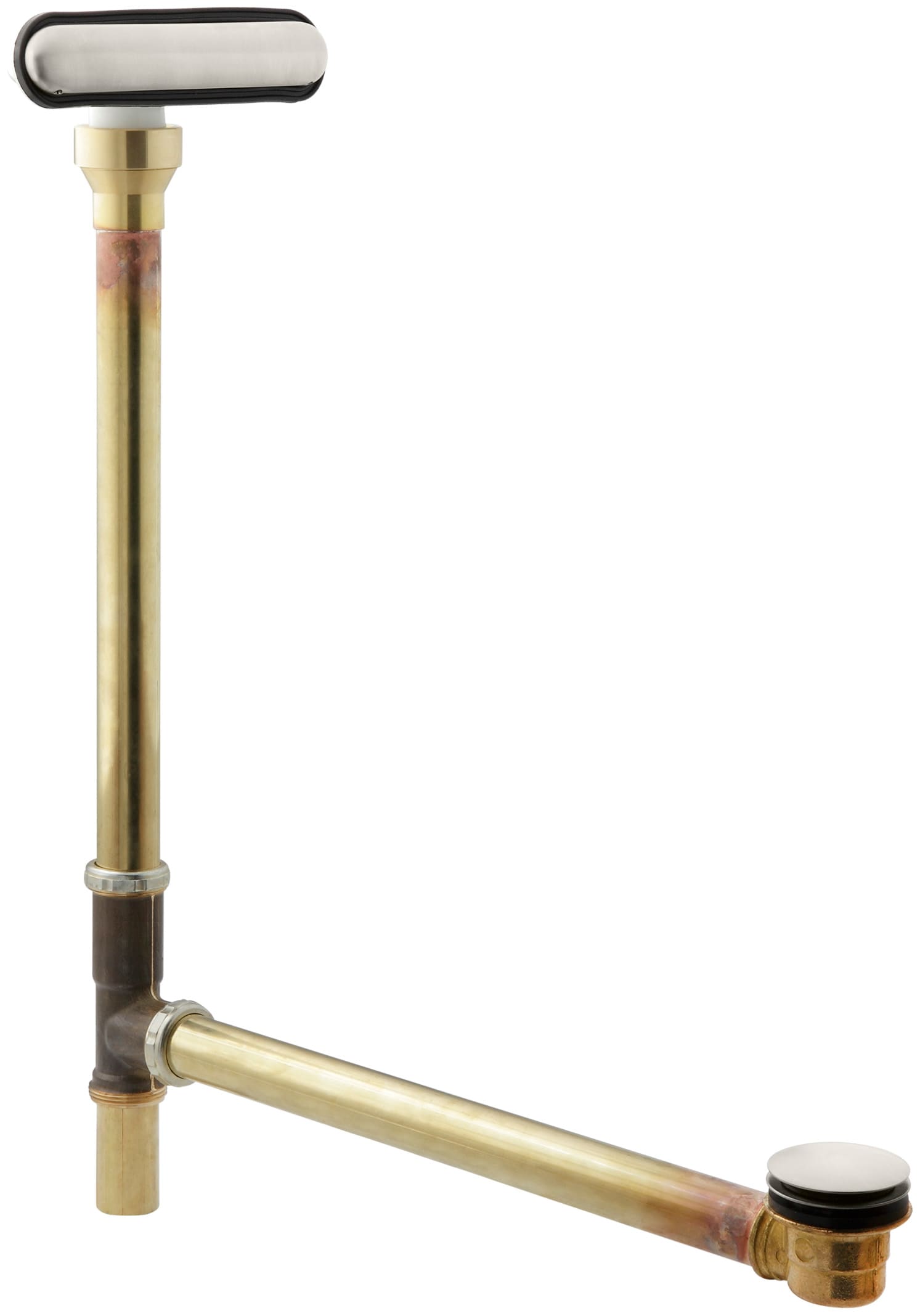 KOHLER 7271-BN Vibrant Polished Nickel Clearflo Vibrant Polished Nickel Foot Lock Drain with Brass Pipe