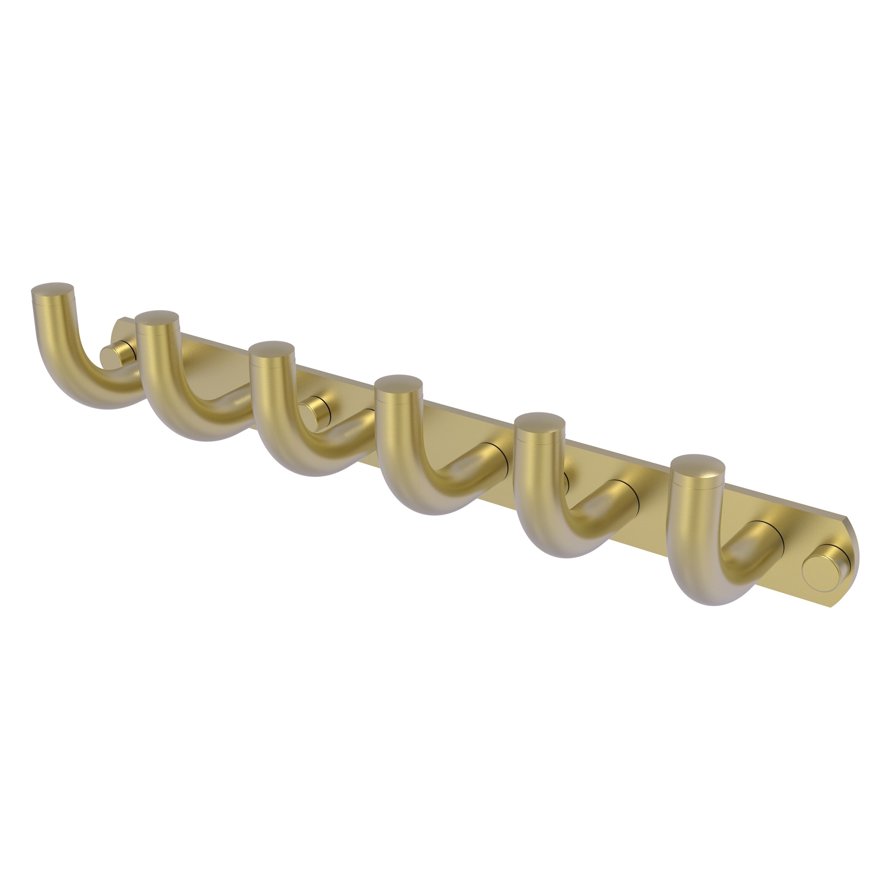 Allied Brass RM-20-6-SBR Remi Satin Brass 6 -Hook Wall mount Towel Hook