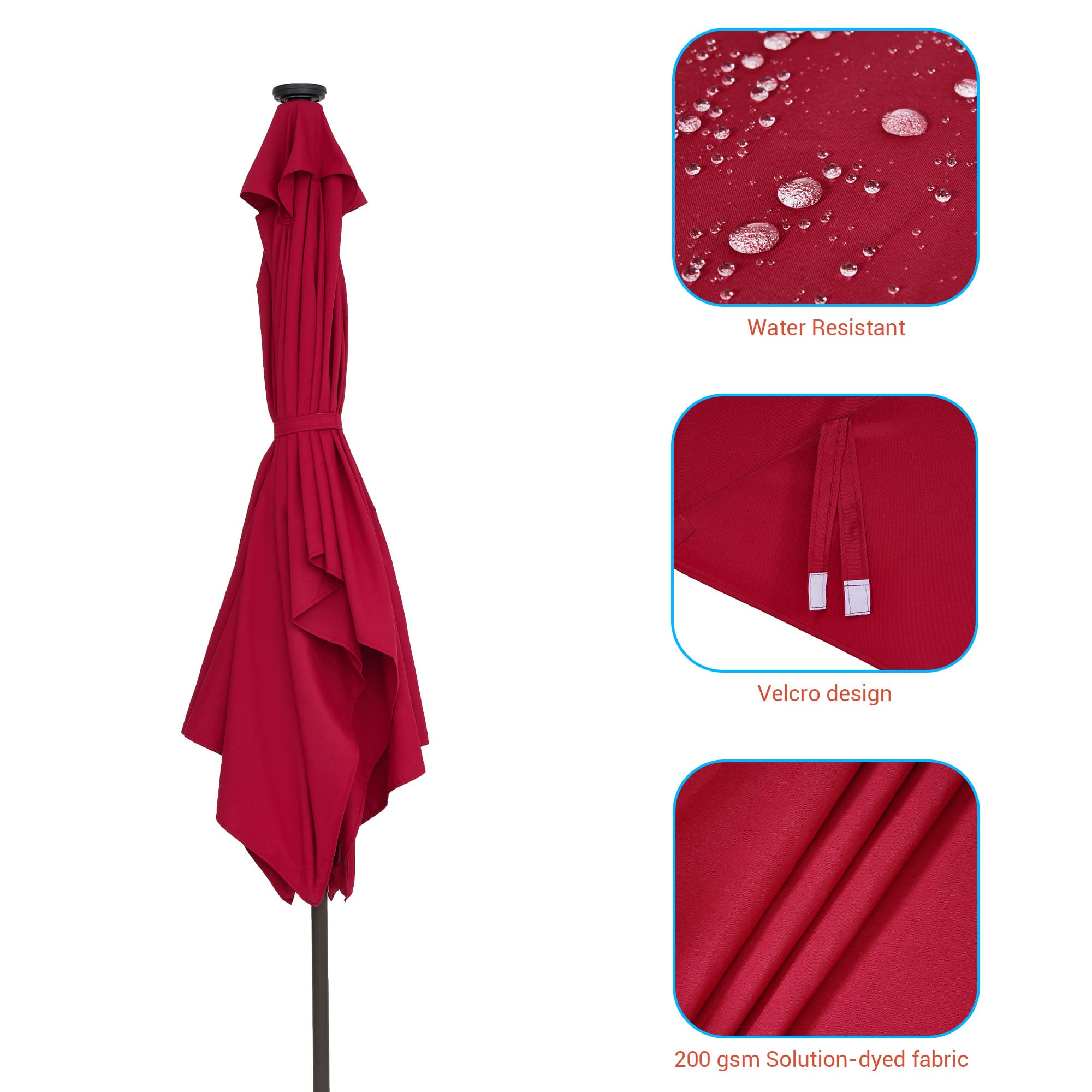 Aok Garden LWP-RLED300RD Umbrellas-2 - View #6