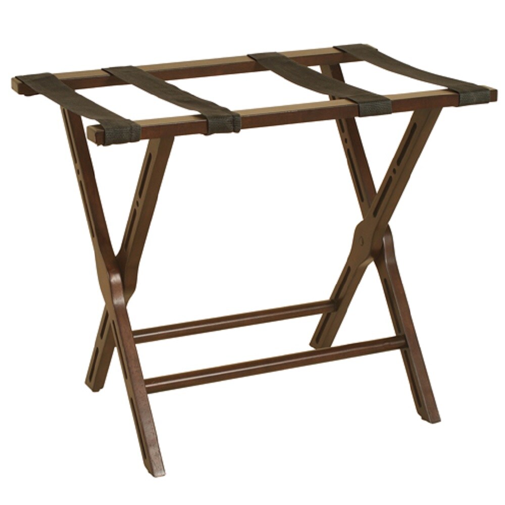 mahogany luggage rack