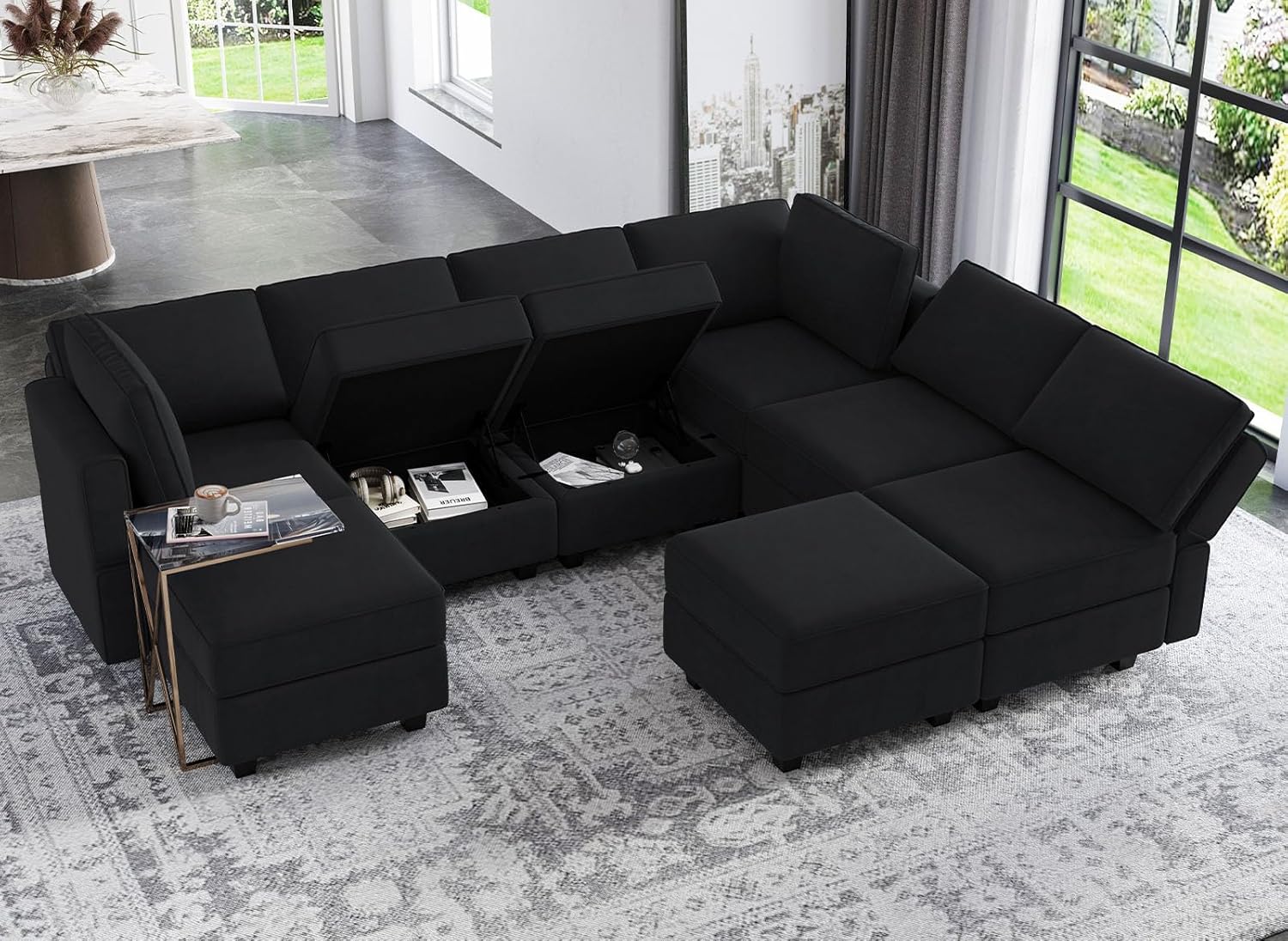 Belffin BF196-9B-BLACK futons - View #3