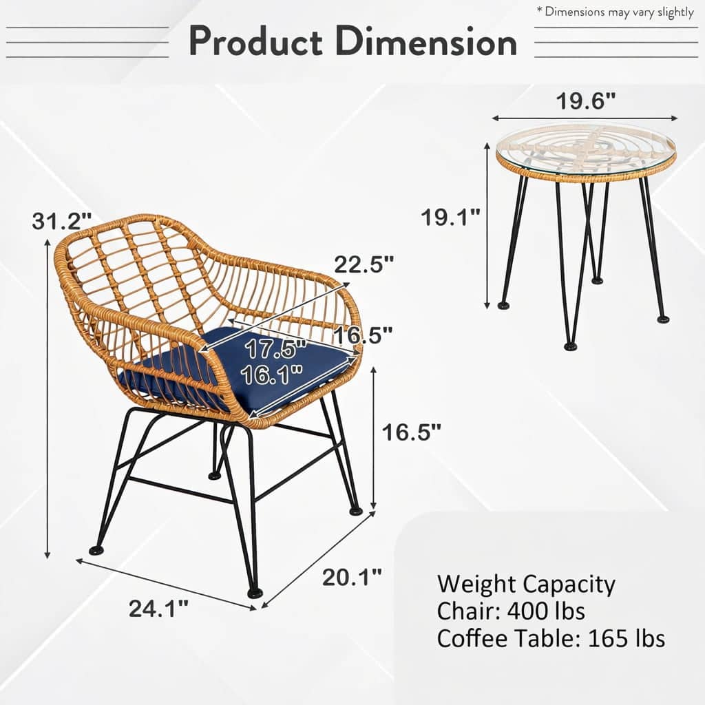 Choco Moon 5357455152798 Patio-Conversation-Sets - View #6