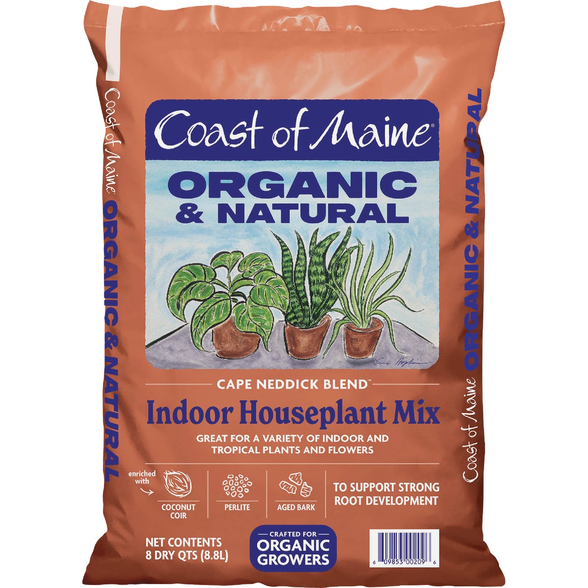 Coast of Maine - of Maine Cape Neddick Blend Organic Indoor Houseplant Mix - 8qt for Tropical Plants