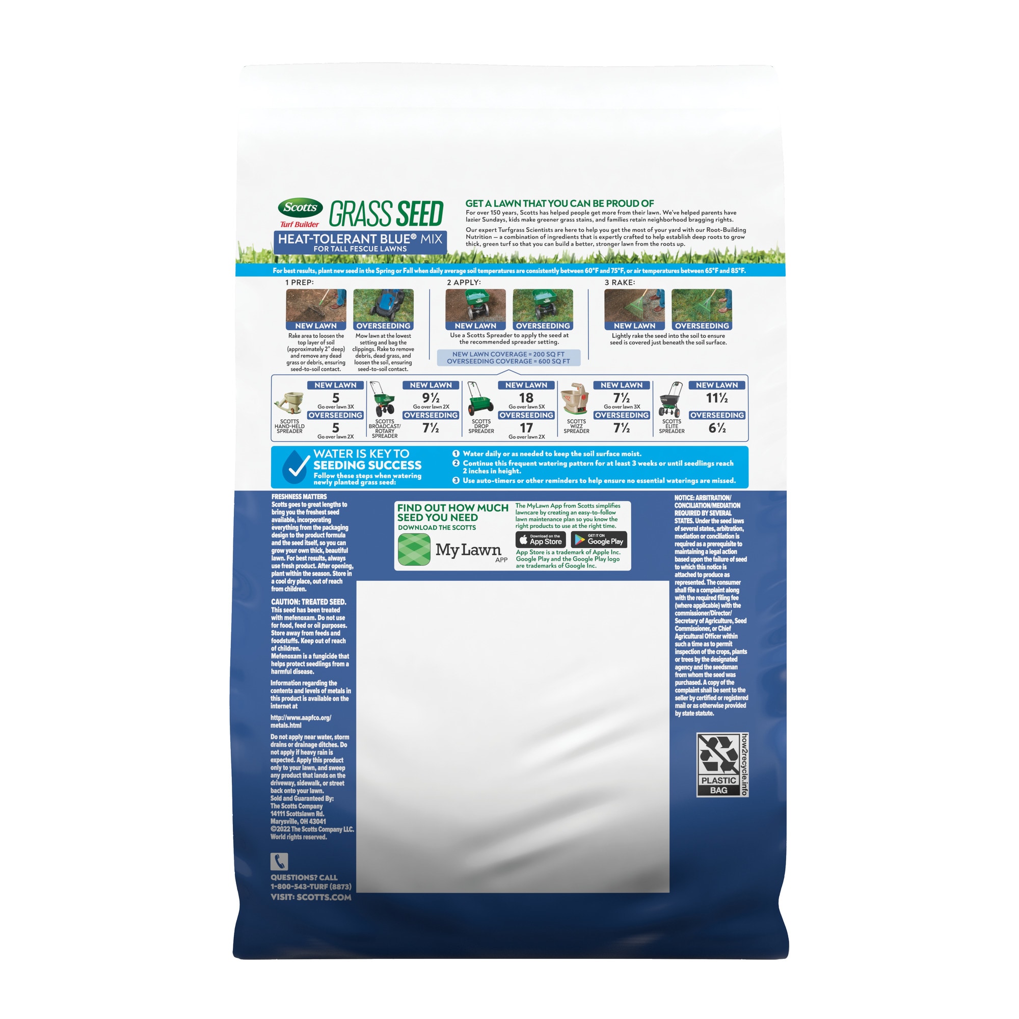 Scotts Turf Builder Heat-Tolerant Blue Mix 2.4-lb Mixture/Blend Grass ...