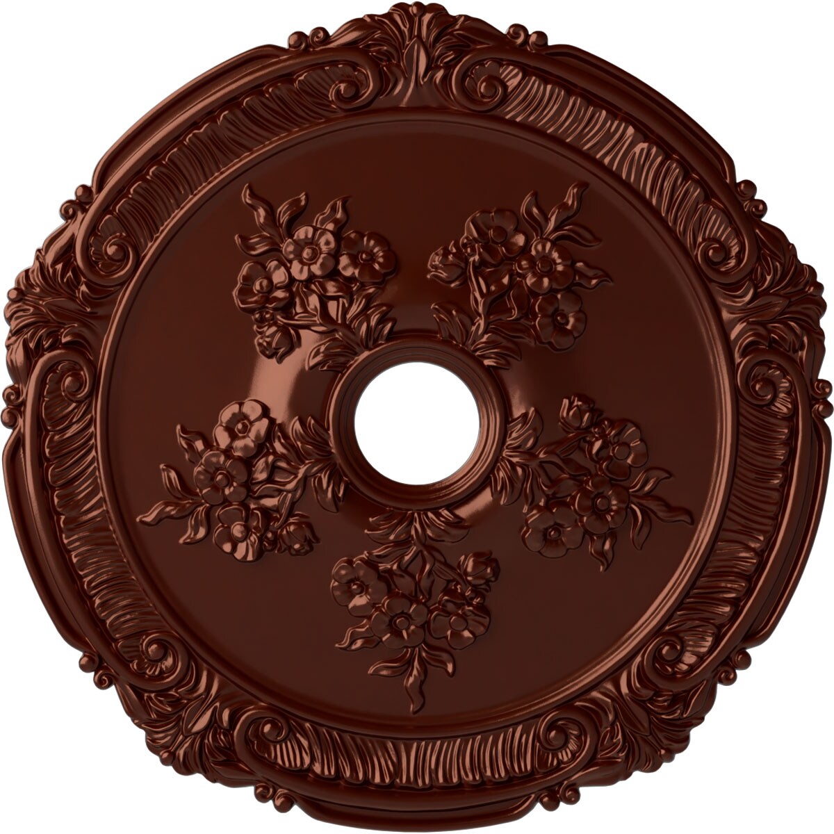 Ekena Millwork CM26ATACS Attica with Rose 26-in W x 26-in L Painted Antique Copper Polyurethane Whole Ceiling Medallion
