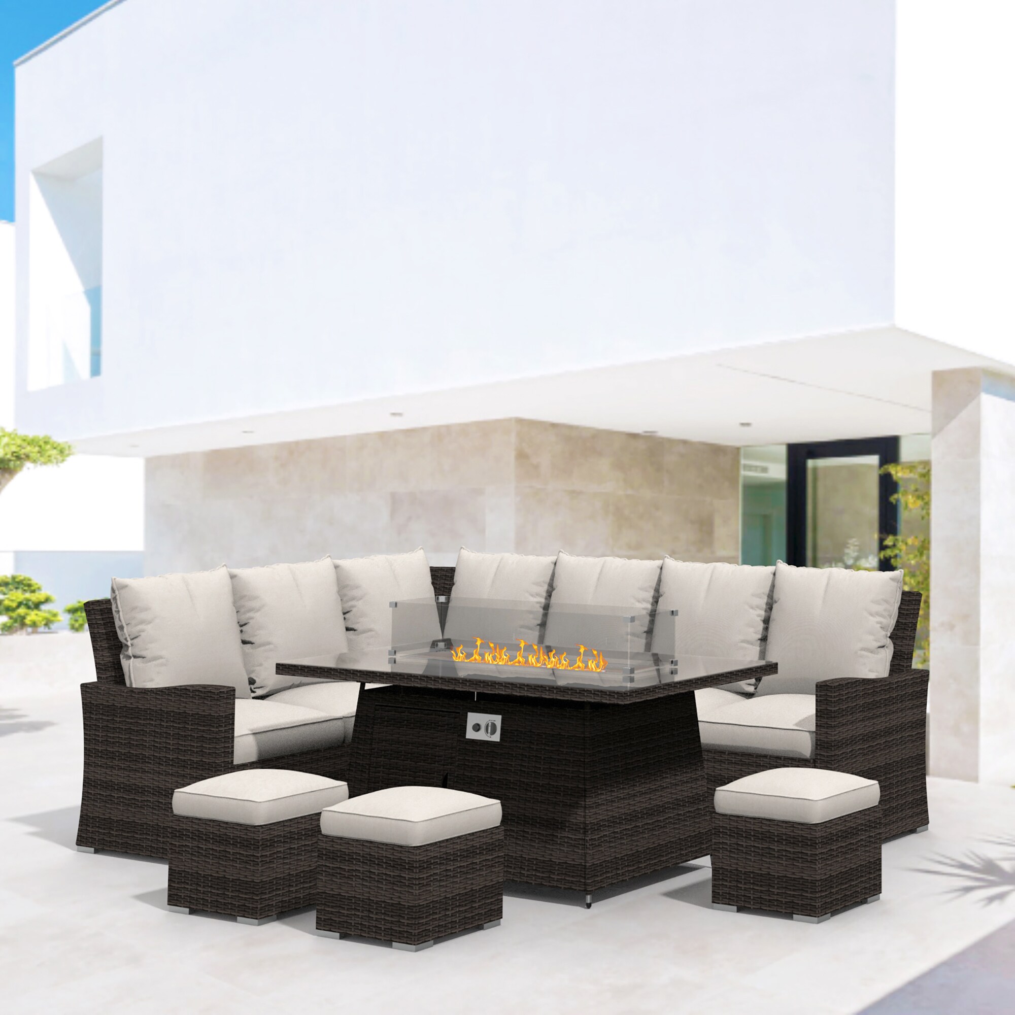 Moda Furnishings MOF-16591-BROWN Patio-Conversation-Sets - View #6