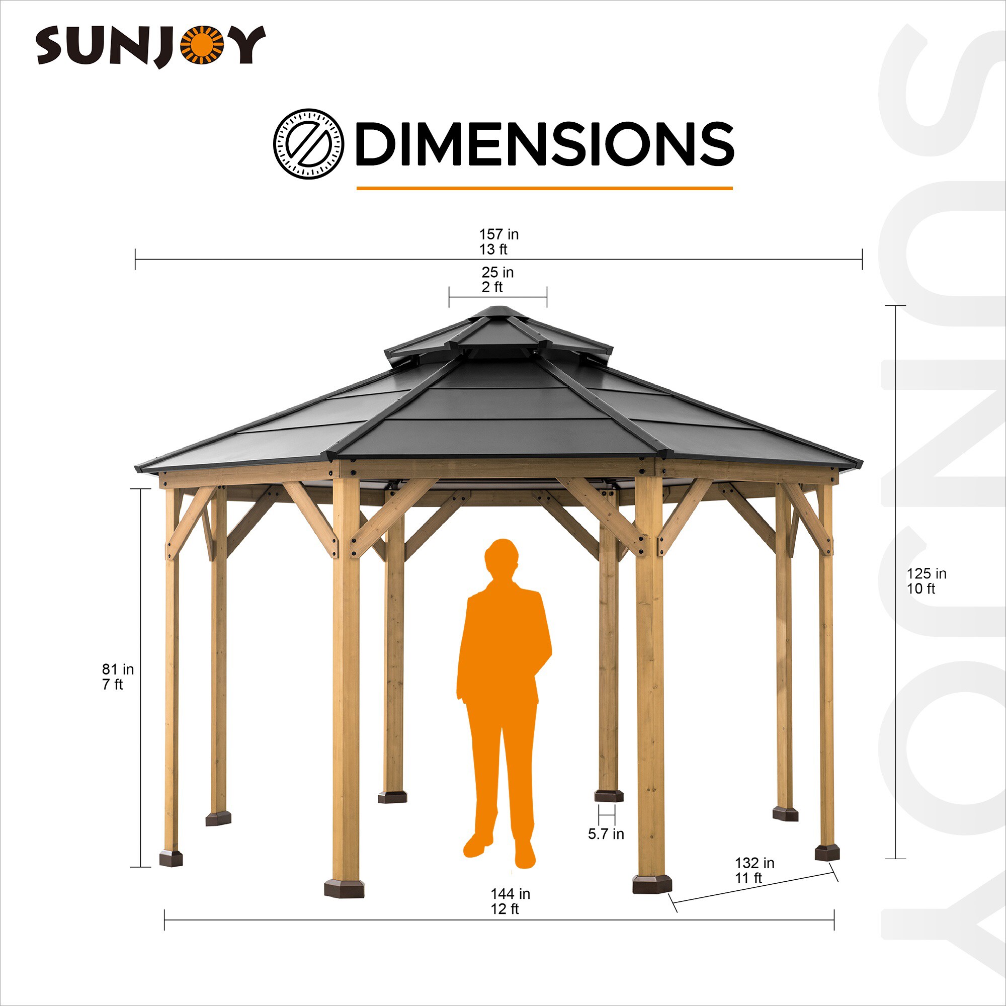 Sunjoy A102007901L Wood-Resin-Gazebos - View #4