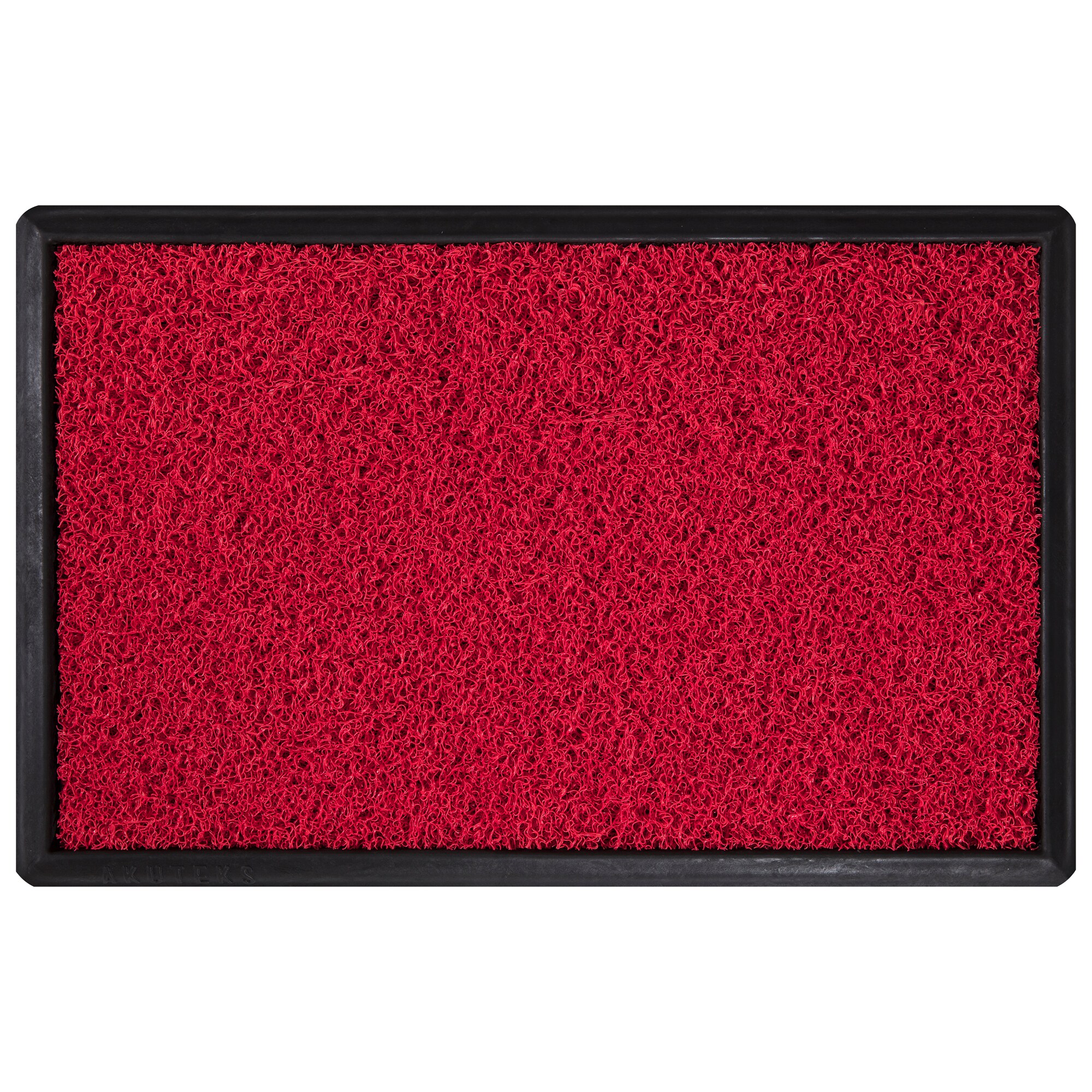Ottomanson RT100-18X28 2-ft x 3-ft Red Rubber Rectangular Indoor or outdoor Home Door mat