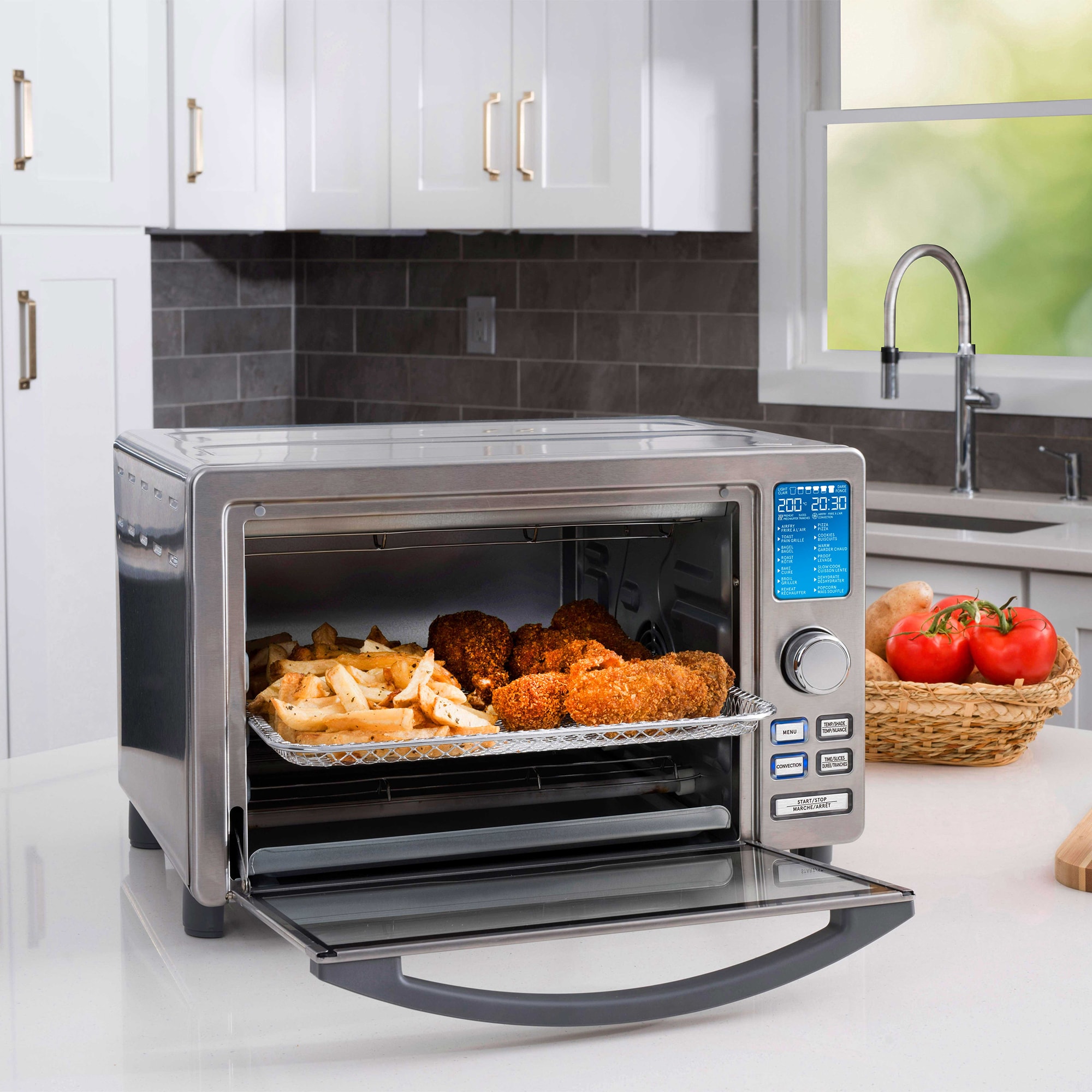 Gourmia 6-Slice Stainless Steel Digital Air Fryer Toaster Oven