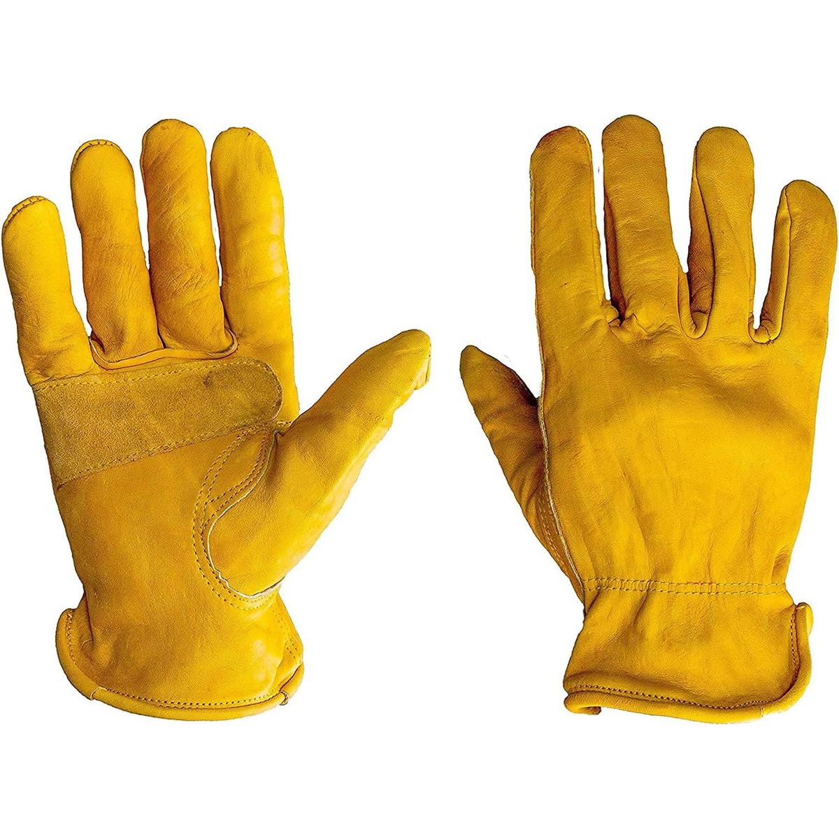 G & F Products - Grain Cowhide Leather Work Gloves X Large 3 Pairs Reinforced Double Palm Keyston...