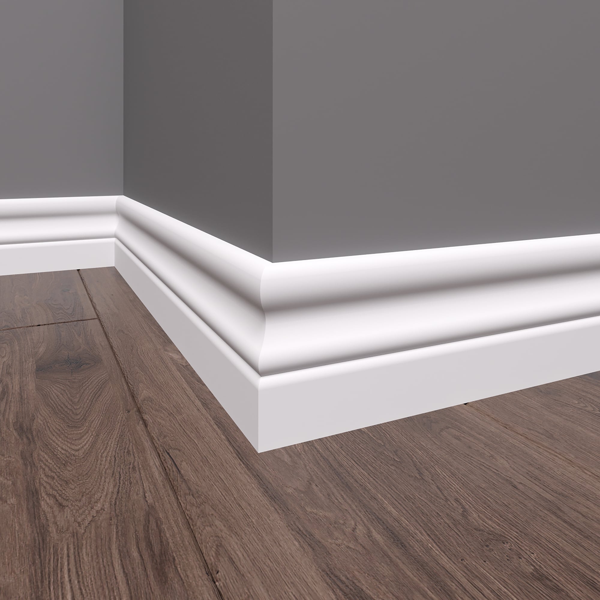 1/2-in x 3-1/4-in x 12-ft Colonial Primed MDF C314 Baseboard Moulding ...