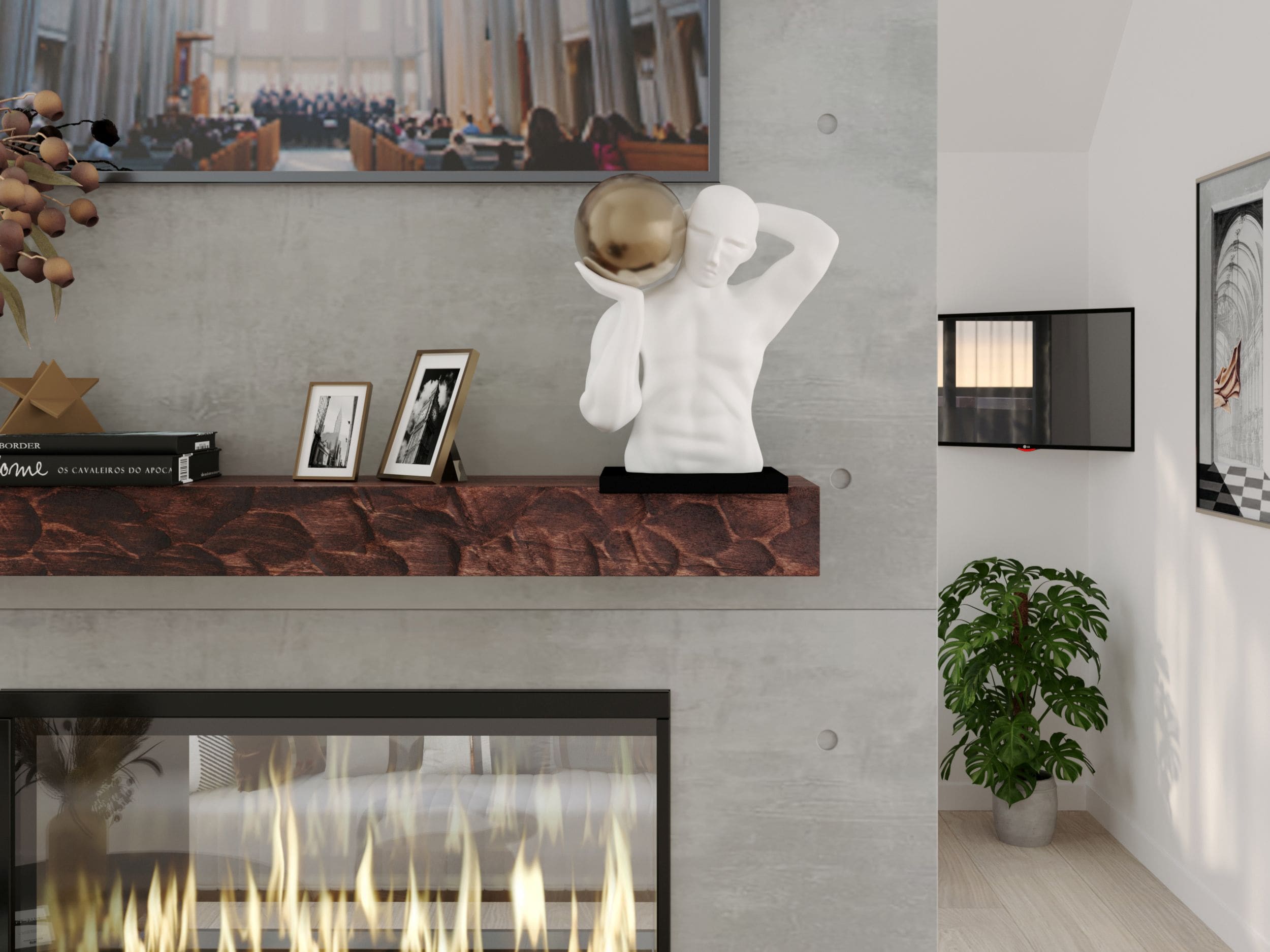 Dogberry MFARM4805MHOGNONE Mantel-Shelves - View #8