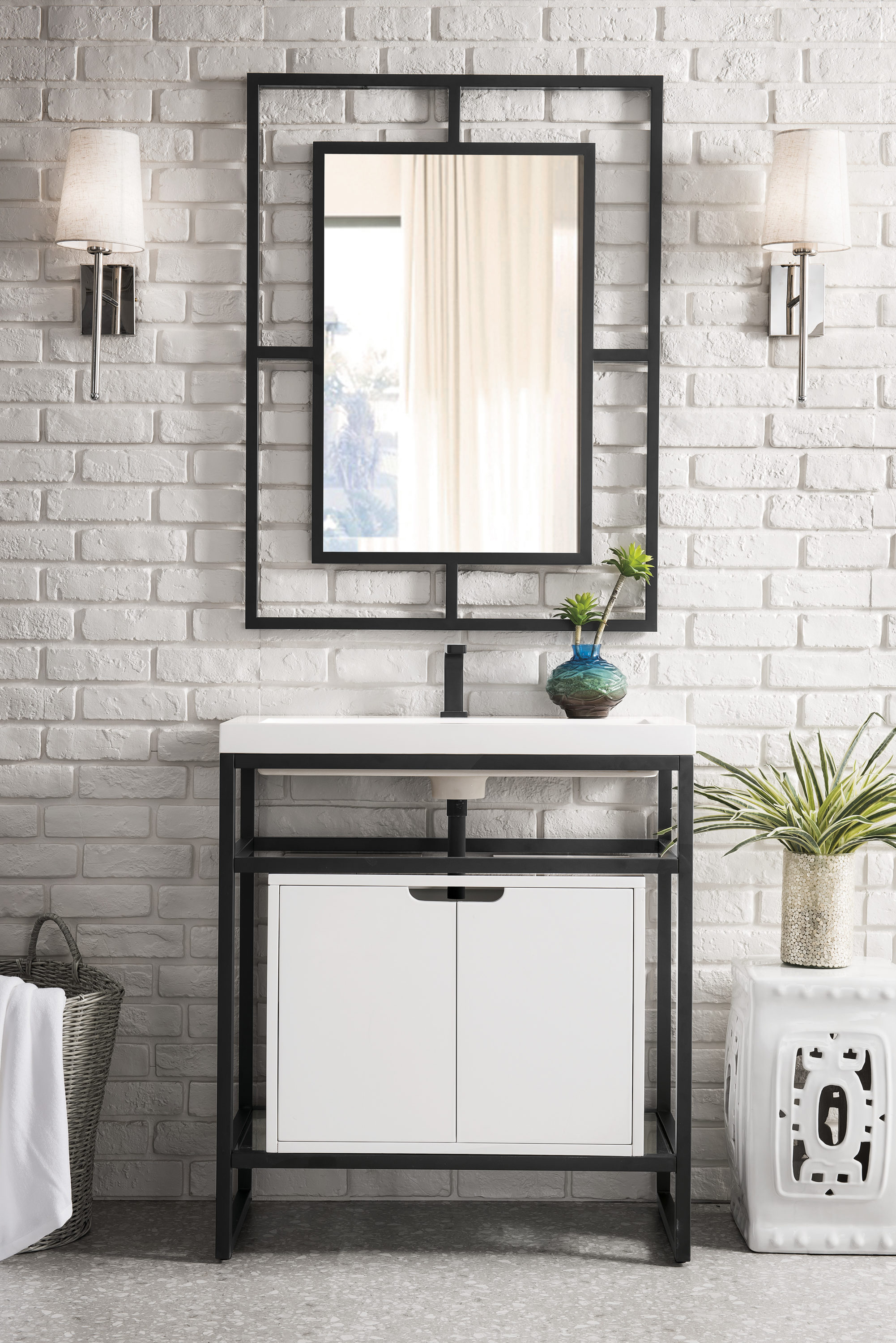 Boston 20 Stainless Steel Sink Console Single Bathroom Vanity