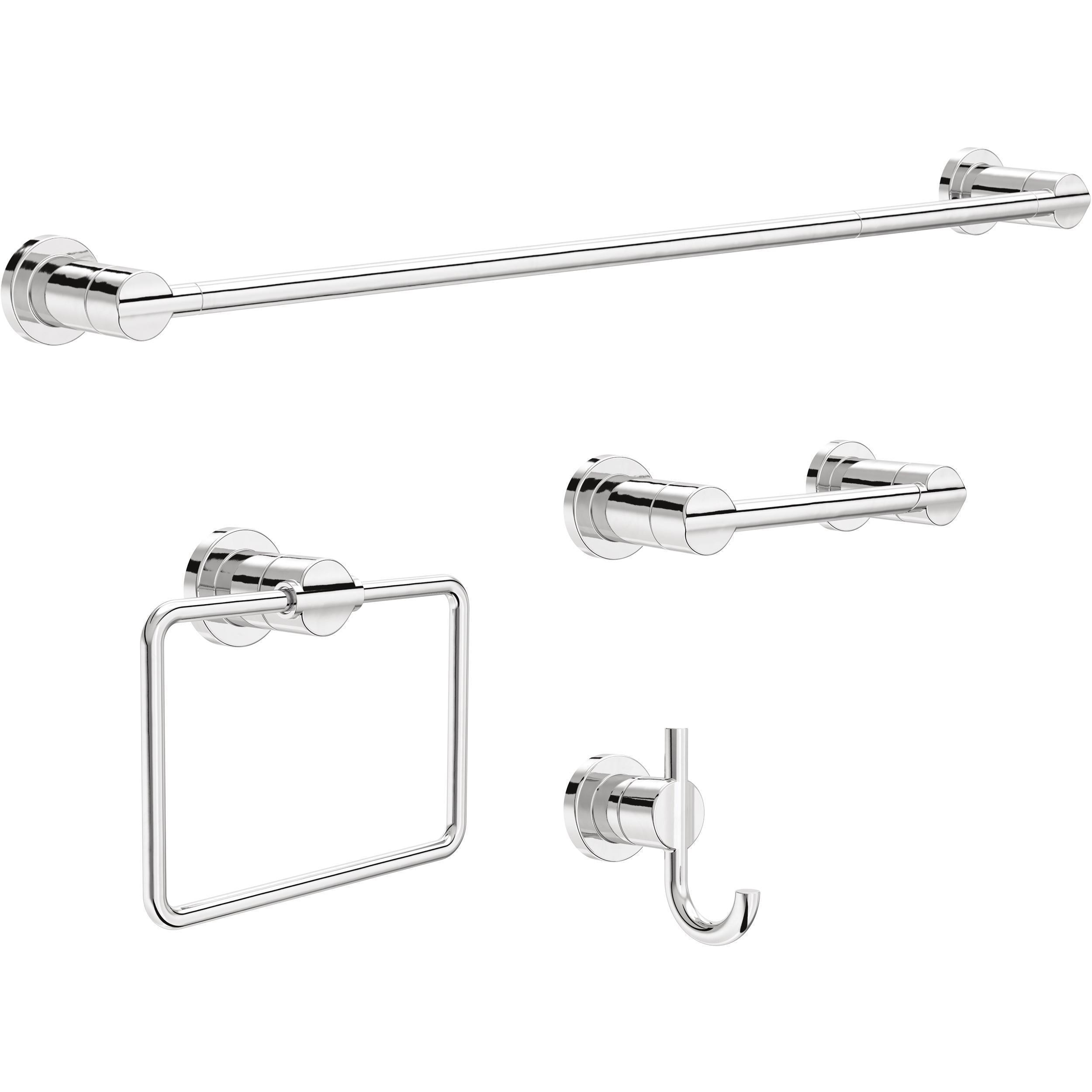 Nicoli 18-24" Polished Chrome Wall Mounted Towel Bar