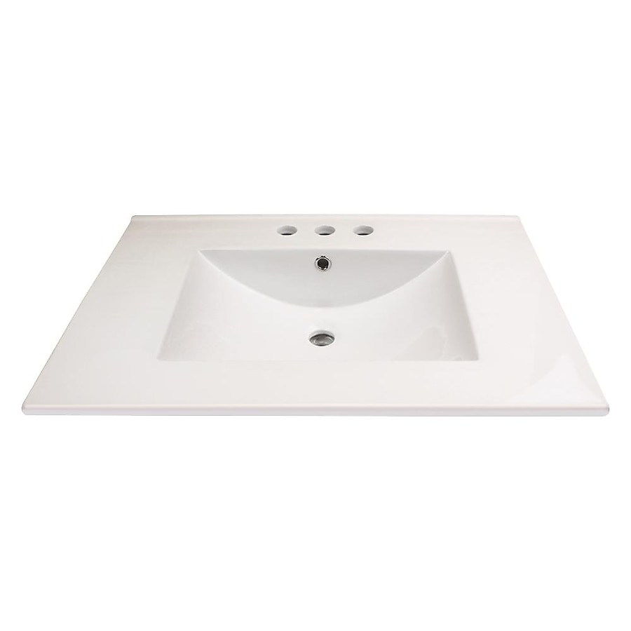 Transolid Juliette 25-in White Vitreous China Bathroom Vanity Top Transolid Juliette 25-in White Vitreous China Bathroom Vanity Top
