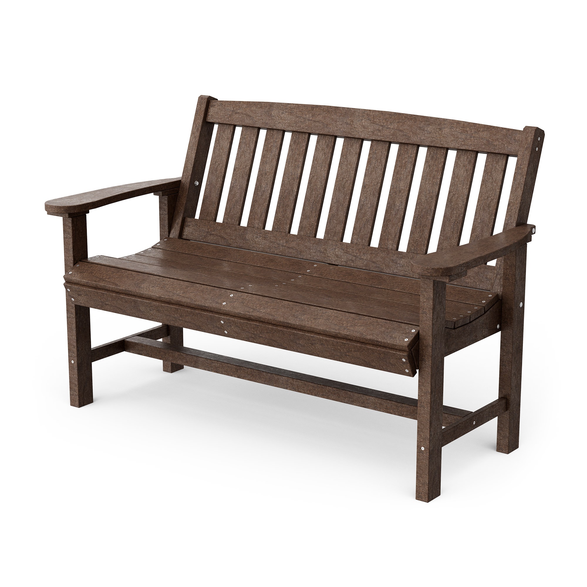 Wildridge LCC-225-TB Classic Mission 56-Inches W x 36-Inches H Tudor Brown Plastic Traditional Bench
