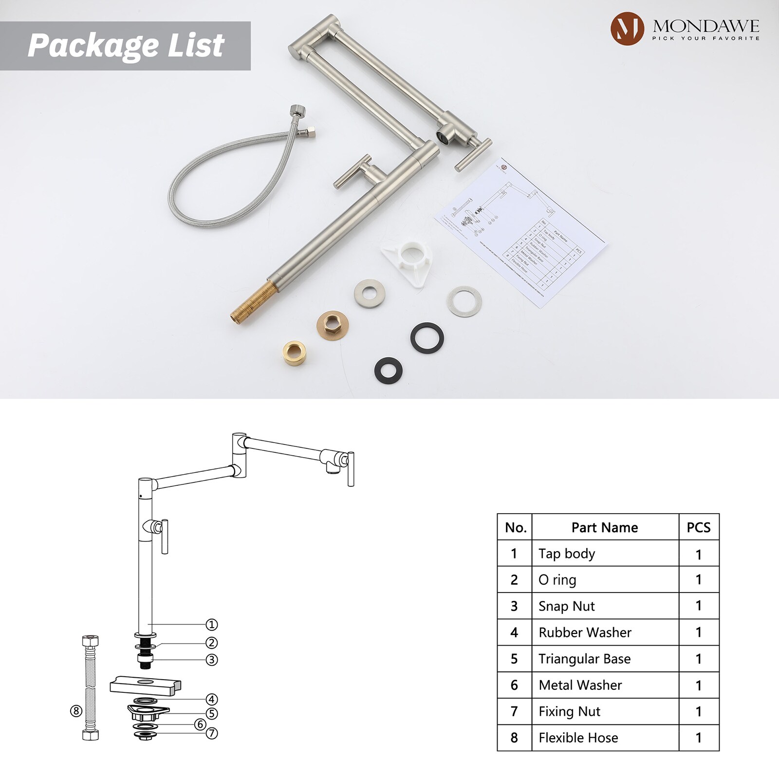 Mondawe OR-22NSES-DG Kitchen-Faucets - View #8