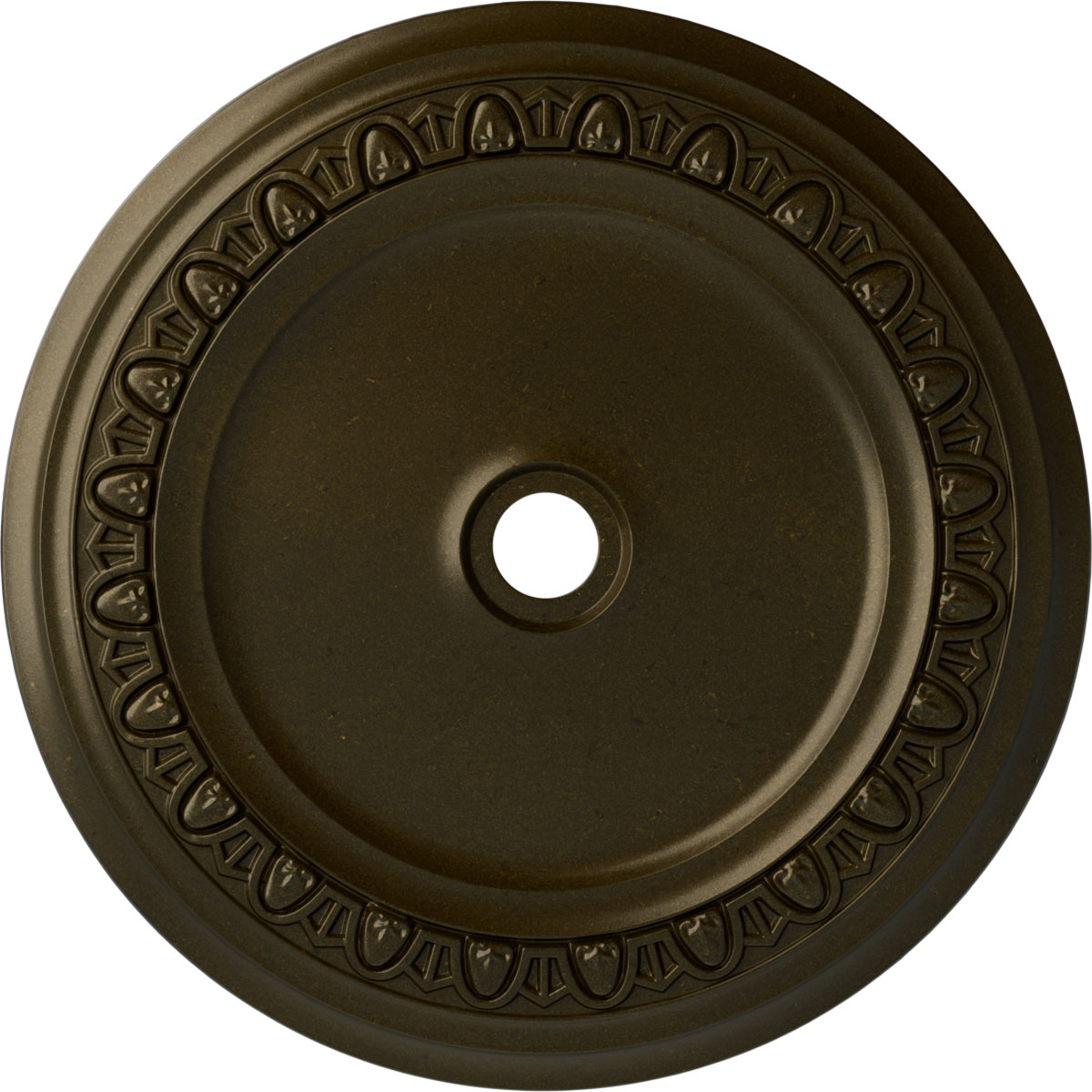 Ekena Millwork CM41CAGGS Caputo 41-in W x 41-in L Painted Green Gold Polyurethane Whole Ceiling Medallion