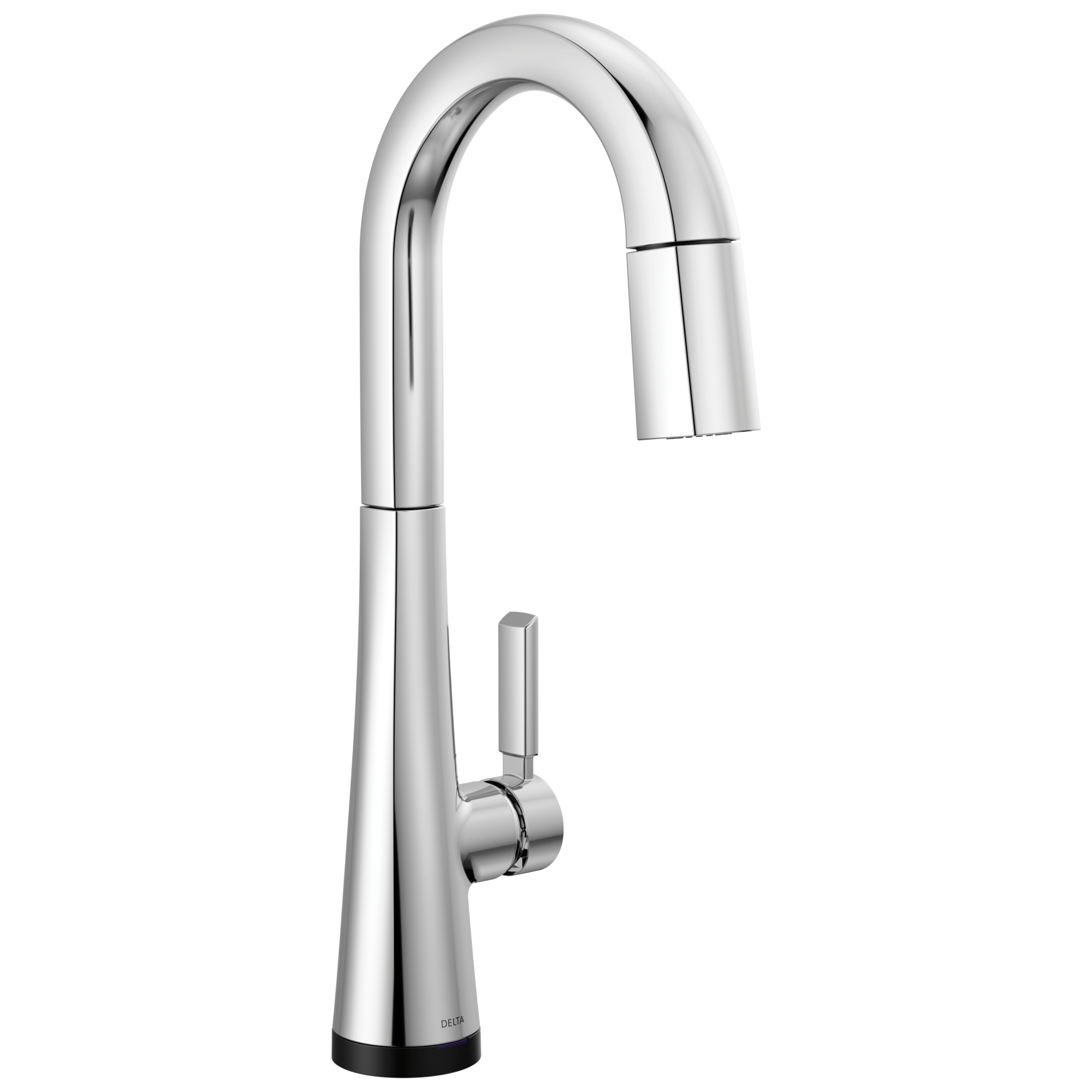 Delta 9991T-PR-DST Monrovia Touch2O Lumicoat Chrome Single Handle Deck-mount Touch-on Bar and Prep Kitchen Faucet with Sprayer